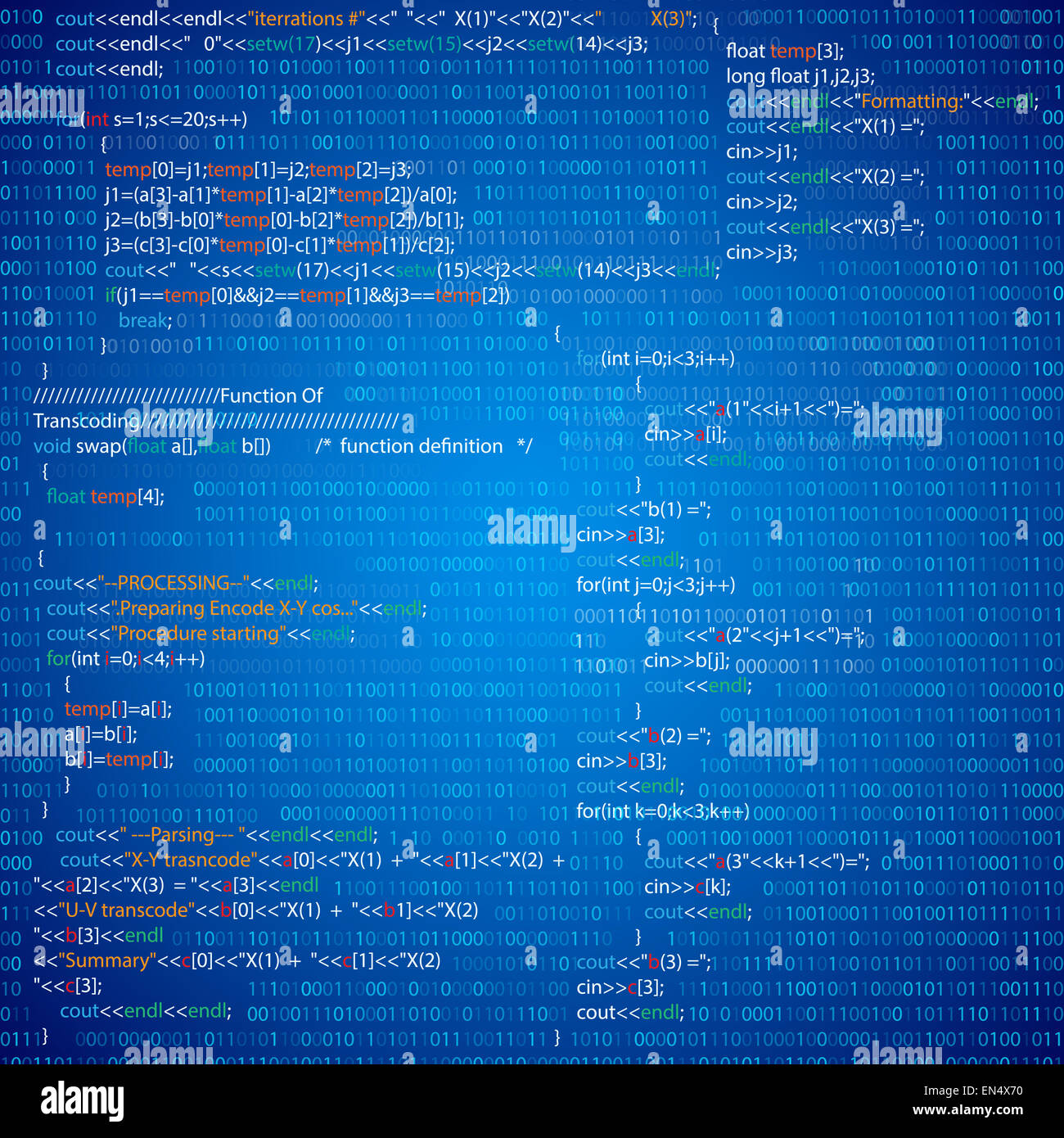 Codice di programma Foto Stock