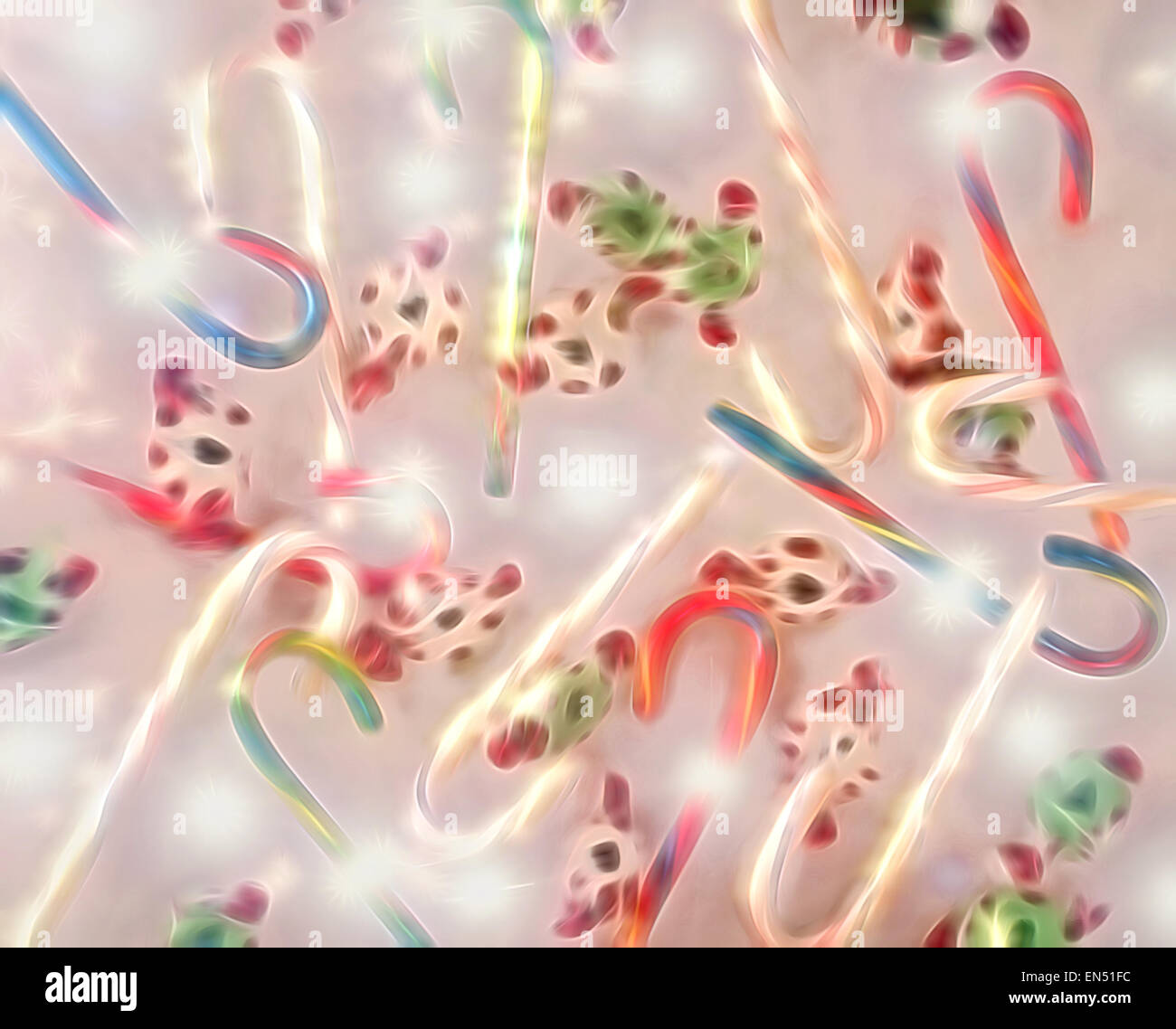 Natale e candy candy canes Foto Stock