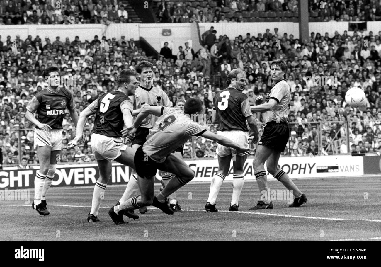 Wolverhampton Wanderers vs. Burnley. Sherpa Van Football League Trophy. Il 29 maggio 1988 Foto Stock