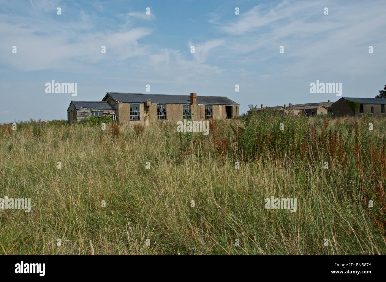 Edifici fatiscenti a Stow Maries WWI Aerodrome Foto Stock