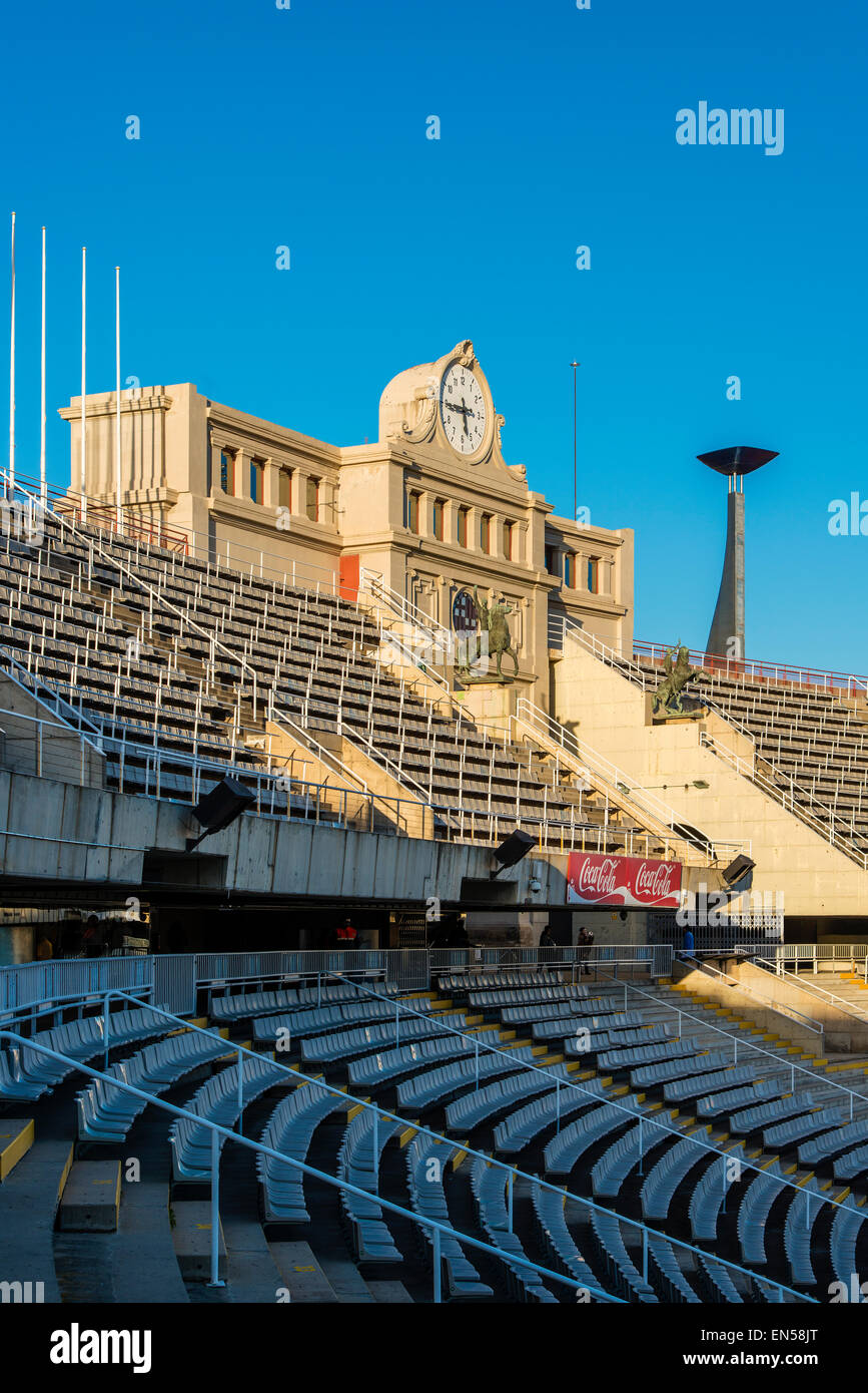Estadi Olimpic Lluis Companys o stadio olimpico, Barcellona, in Catalogna, Spagna Foto Stock