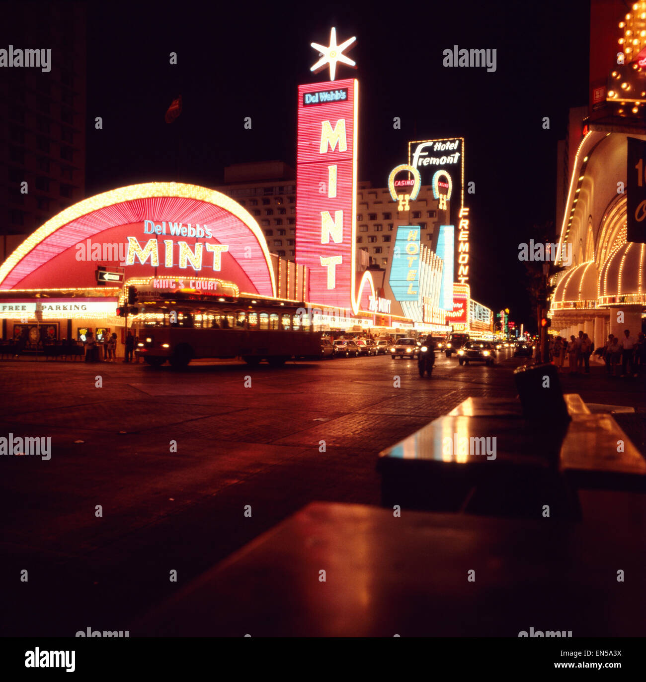 Del Webb's Mint Hotel-Casino am Las Vegas Boulevard, Las Vegas, Nevada, STATI UNITI D'AMERICA 1980er Jahre. Del Webb's Mint Hotel-Casino al La Foto Stock