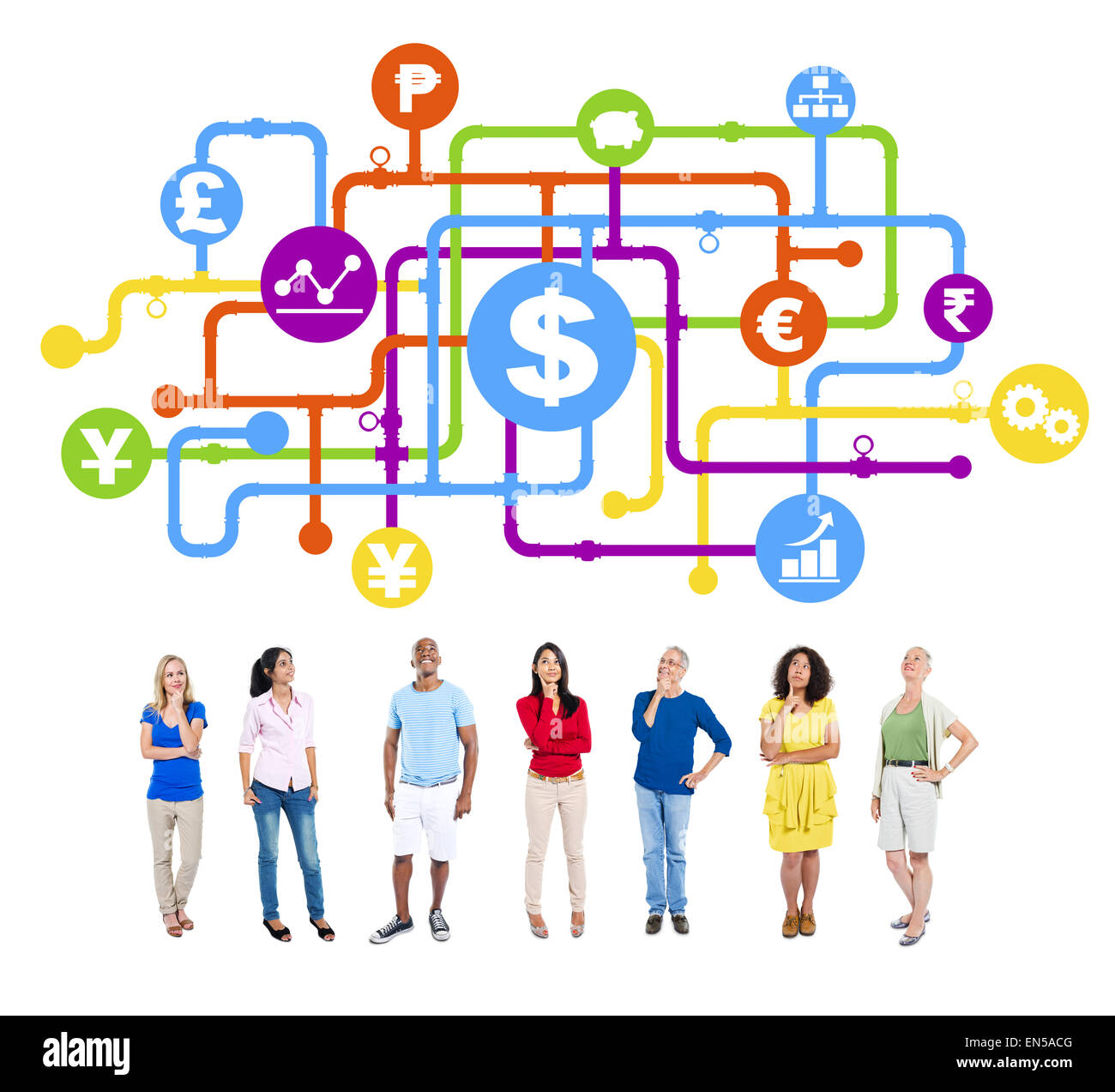 Persone Finanza gruppo di analisti Foto Stock