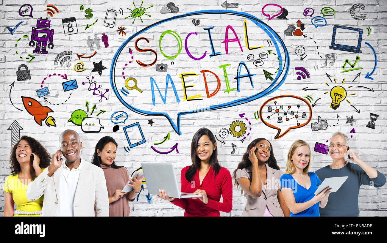 Social Media Foto Stock