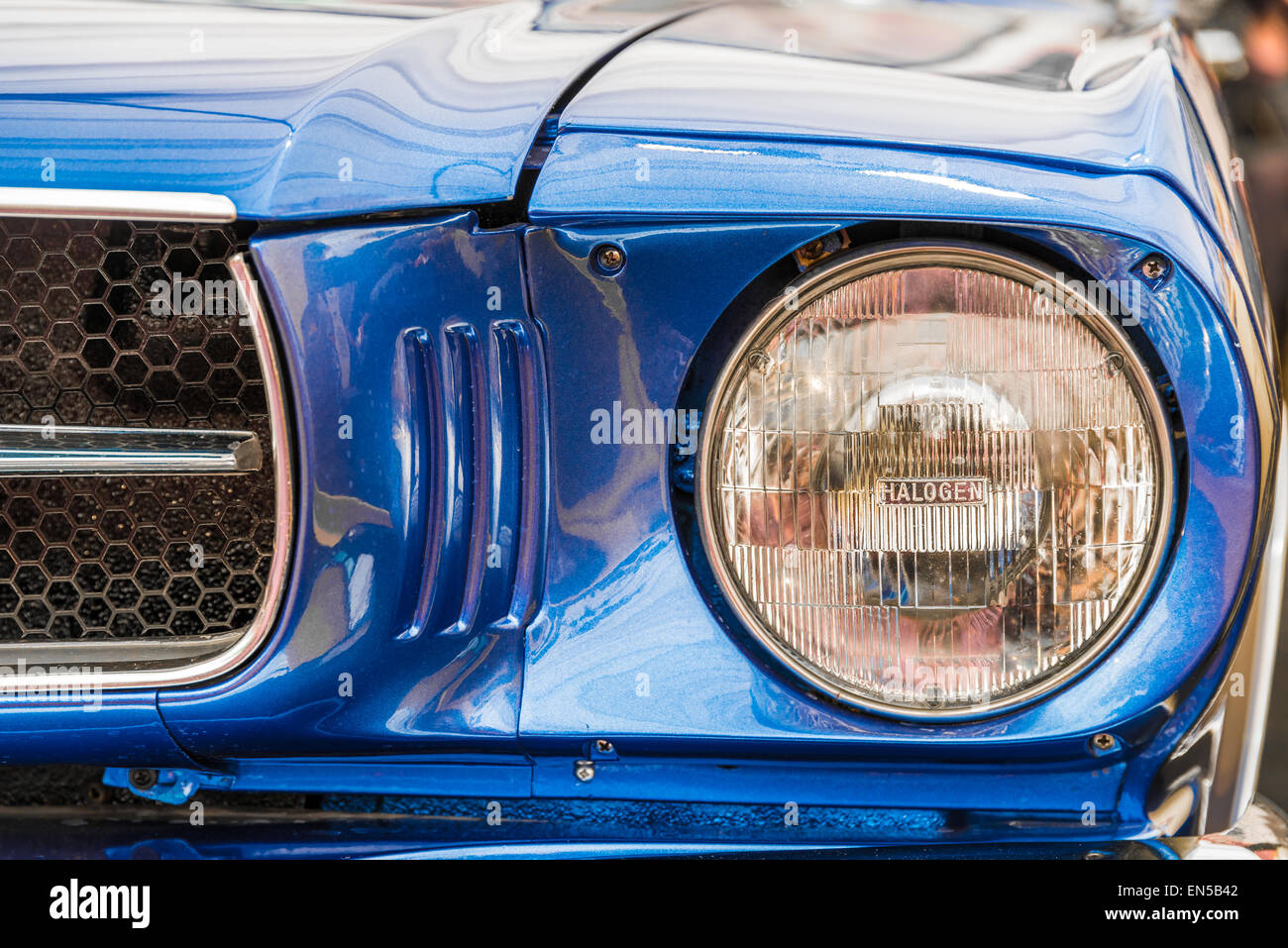 Auto d'epoca luce testa Close Up Foto Stock