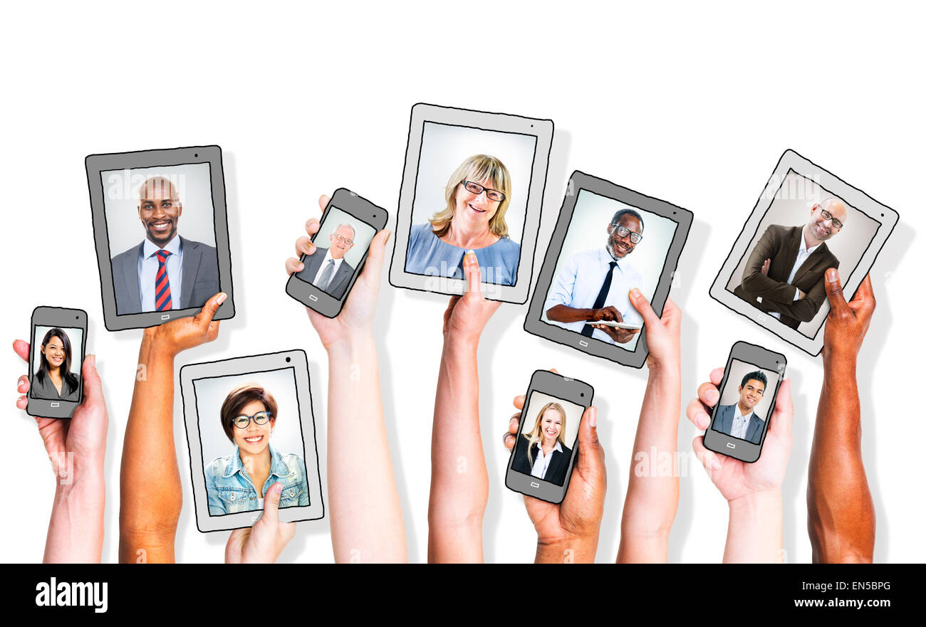 La gente di affari e sociale i concetti di networking Foto Stock