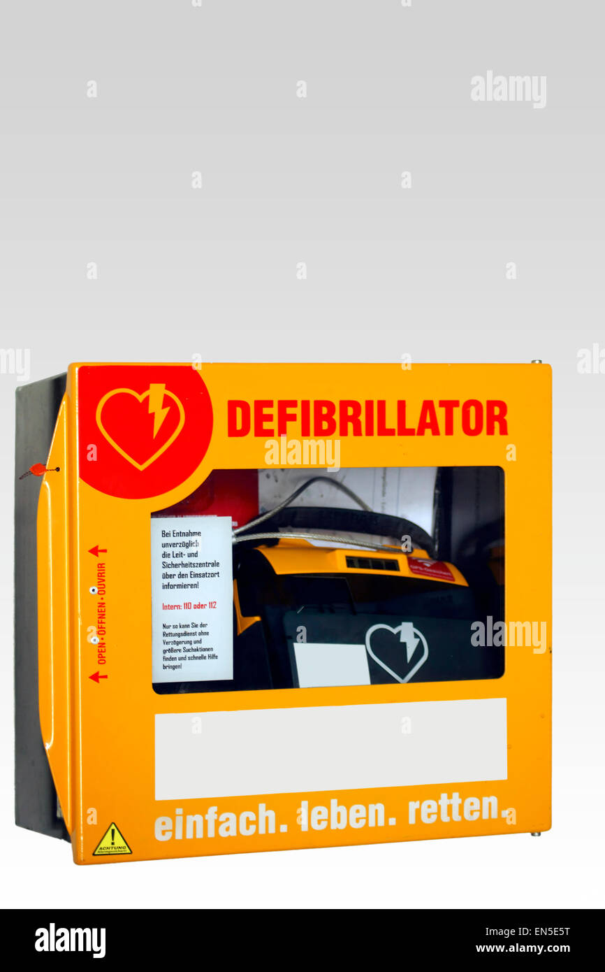 Defibrillatore. Foto Stock