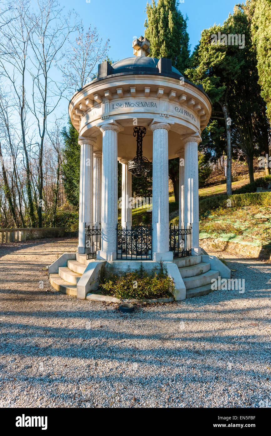Italia veneto di Francesco Baracca monumento Nervesa della Battaglia della Prima Guerra Mondiale Foto Stock