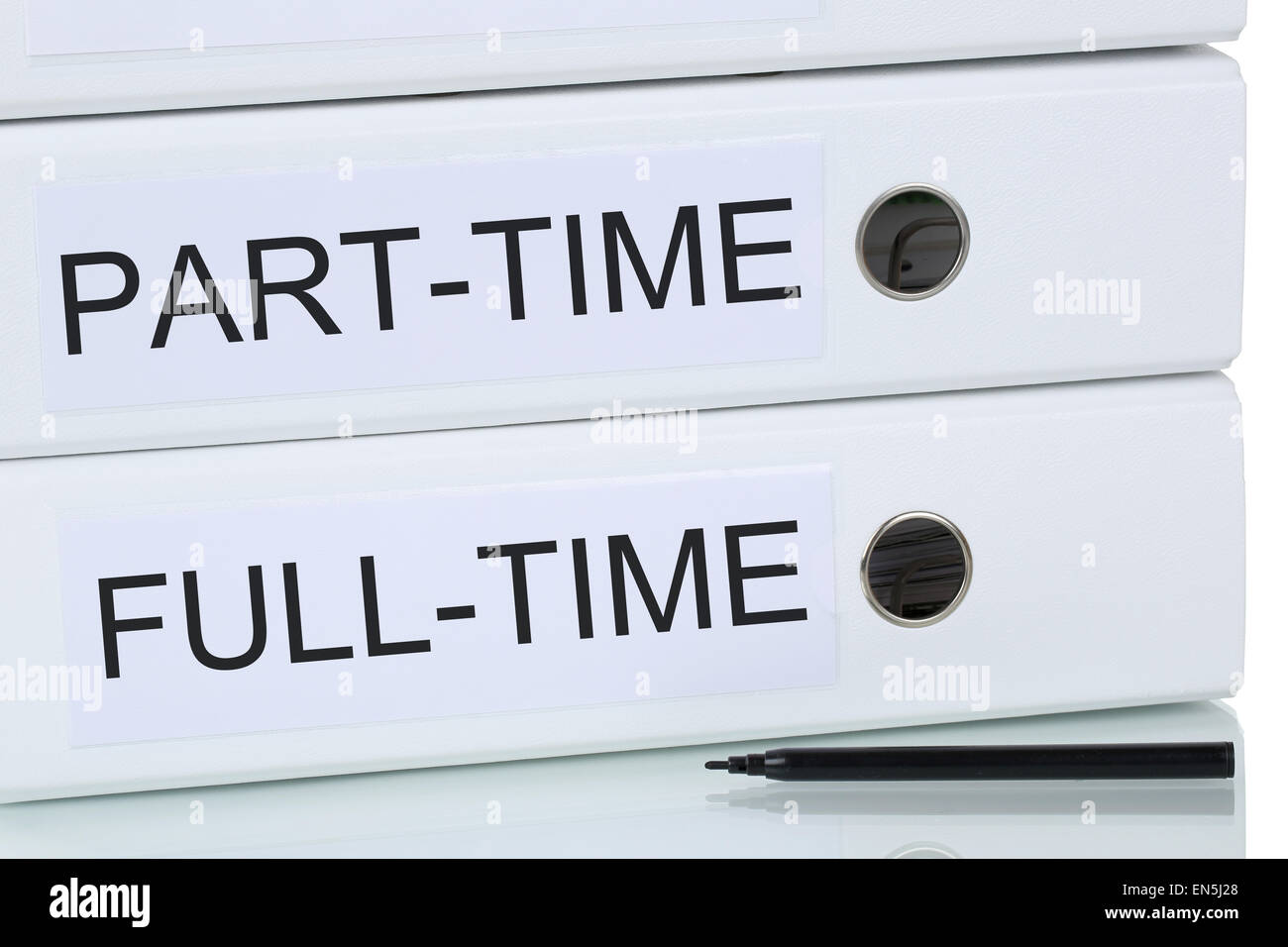 Part-time e full-time lavoro occupazione concetto aziendale Foto Stock