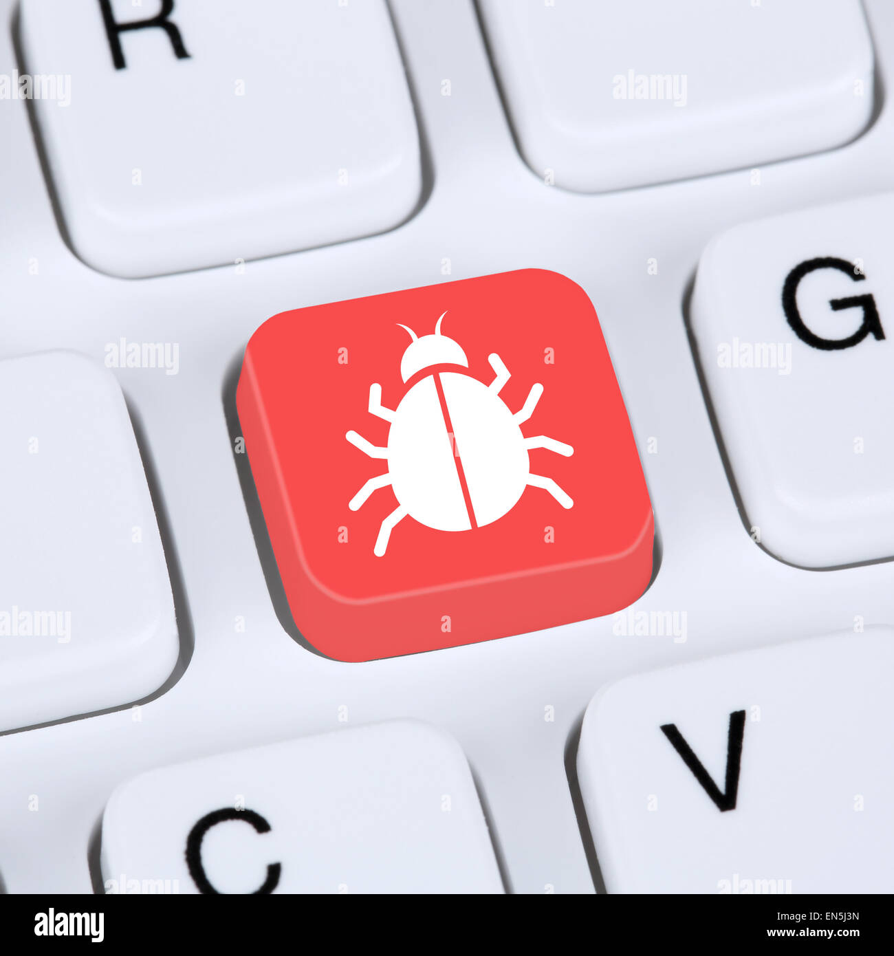 Concetto di Internet computer virus o Trojan online la sicurezza di rete Foto Stock