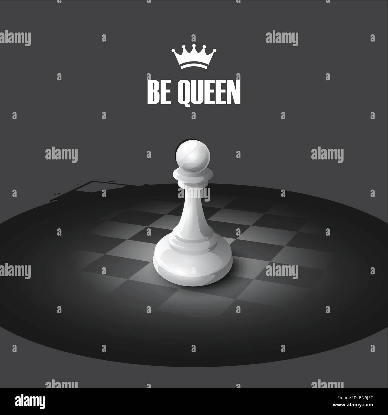 Vincendo il concetto di scacchi. Sfondo vettoriale EPS 10 Illustrazione Vettoriale