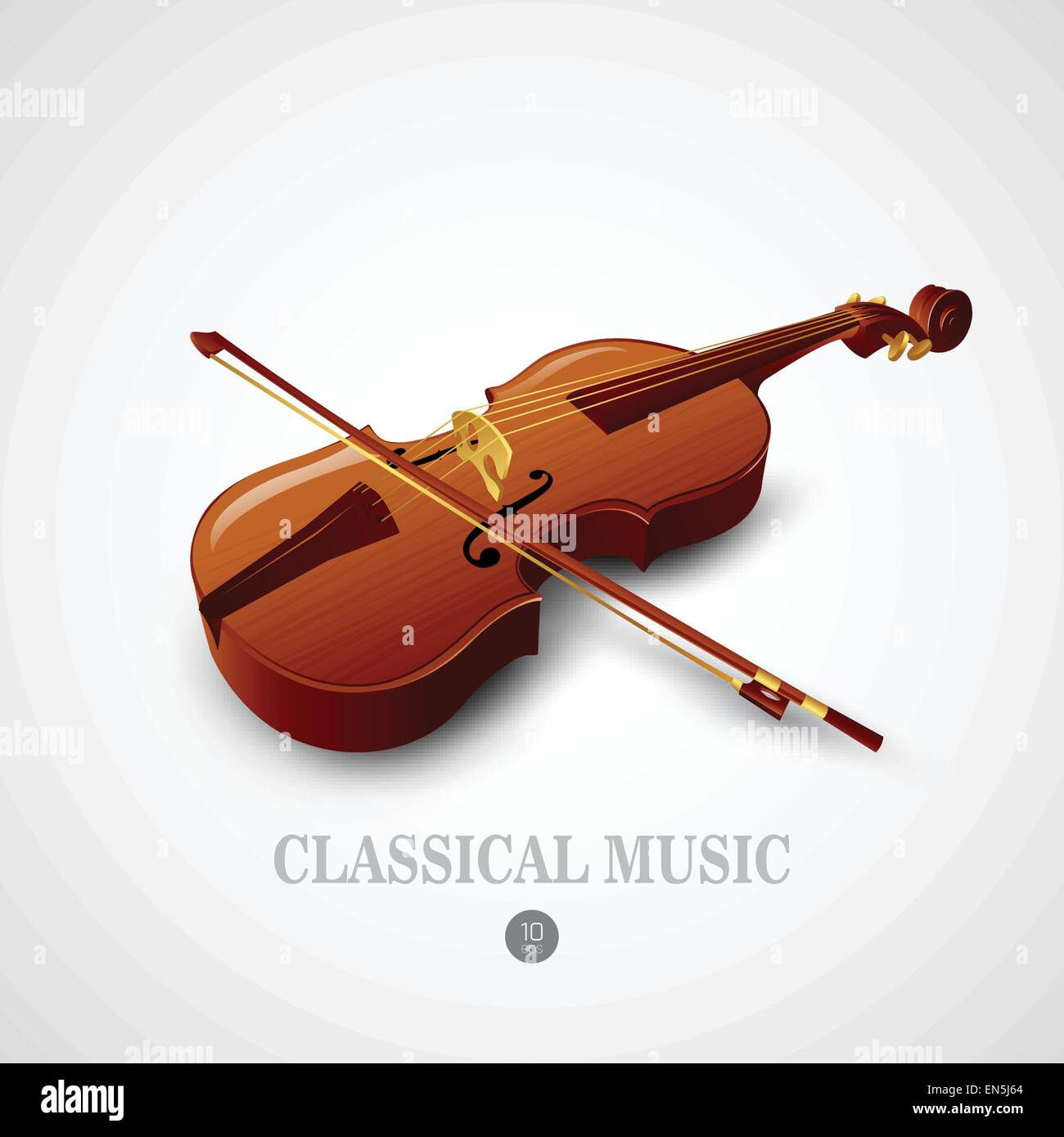 Il violino. Strumento musicale illustrazione vettoriale EPS 10 Illustrazione Vettoriale