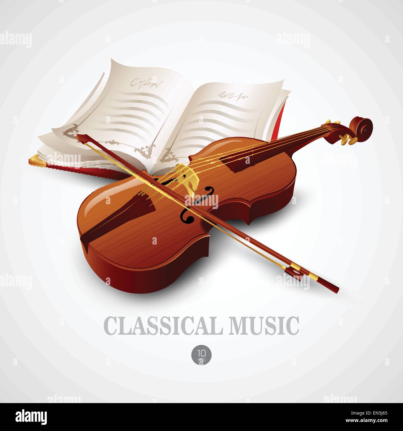 Il violino. Strumento musicale illustrazione vettoriale EPS 10 Illustrazione Vettoriale