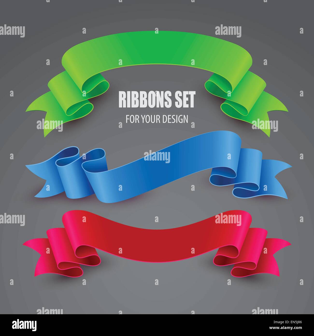 Set di colori nastri vettoriale EPS 10 Illustrazione Vettoriale