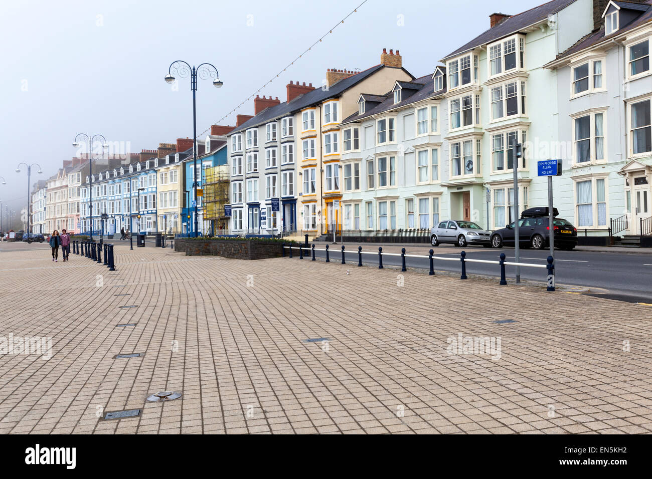 Case in terrazzo marino, Aberystwyth, Dyfed, Wales, Regno Unito Foto Stock