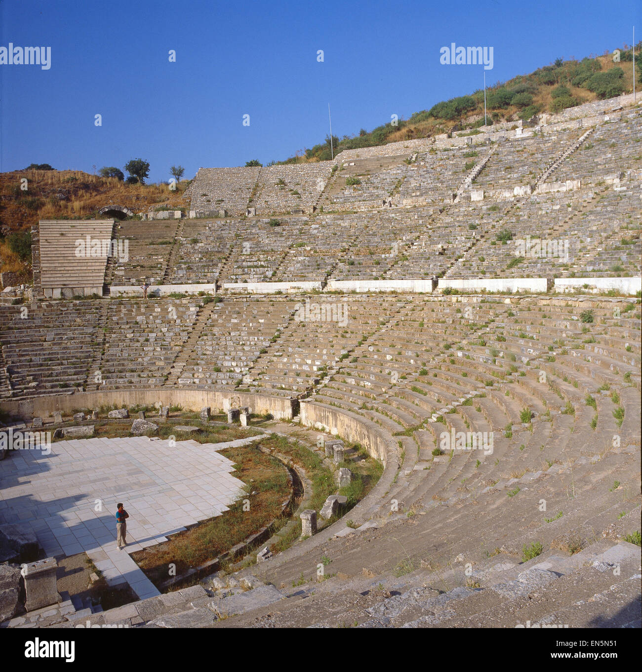 Türkei, Efeso, Prov. Izmir, Großes Theatre Foto Stock