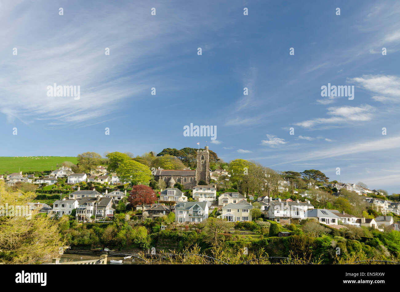 Noss Mayo Devon chiesa di San Pietro Foto Stock