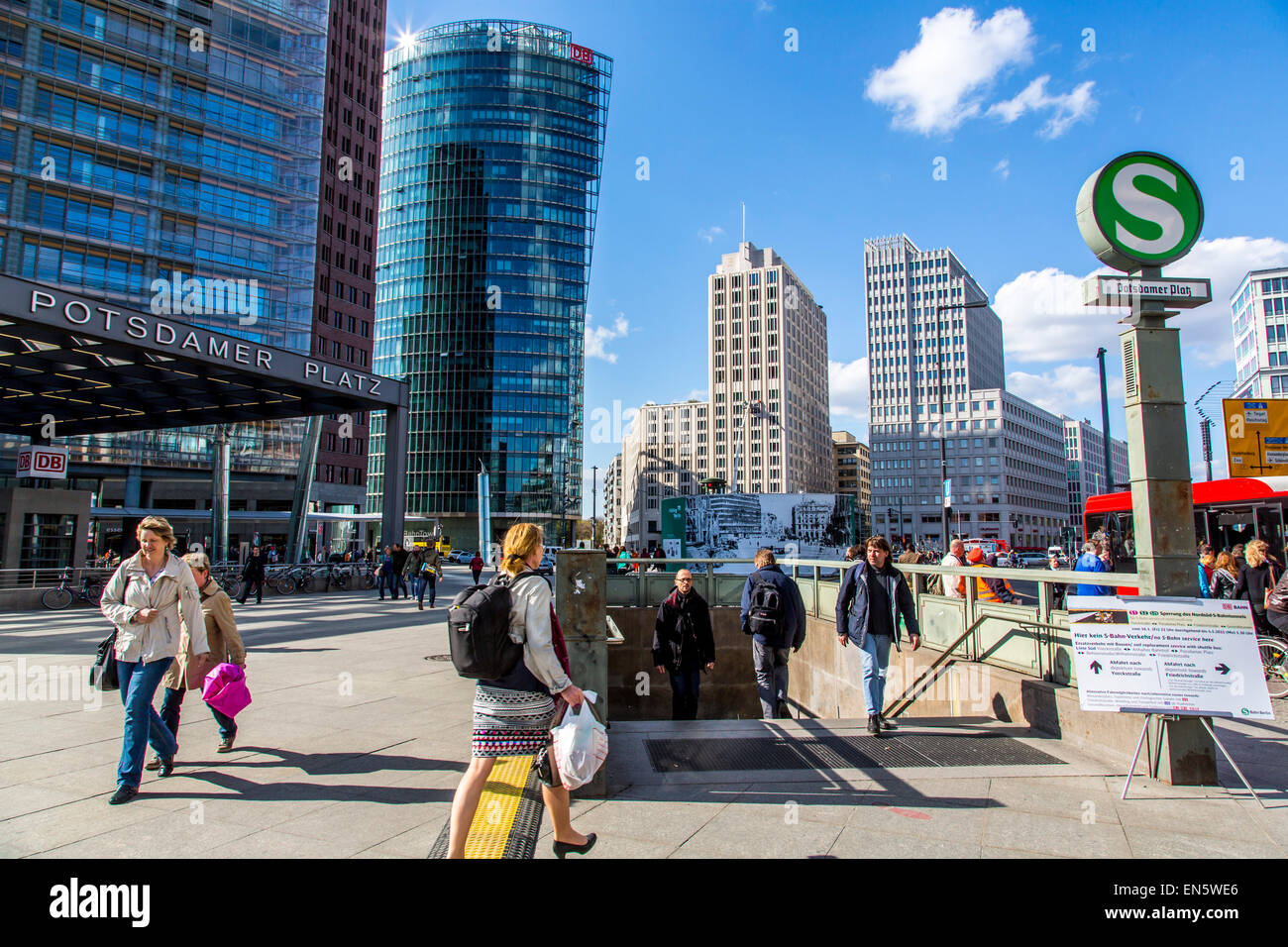 Potsdamer Platz - Piazza Potsdamer, zona centrale di Berlino, Foto Stock