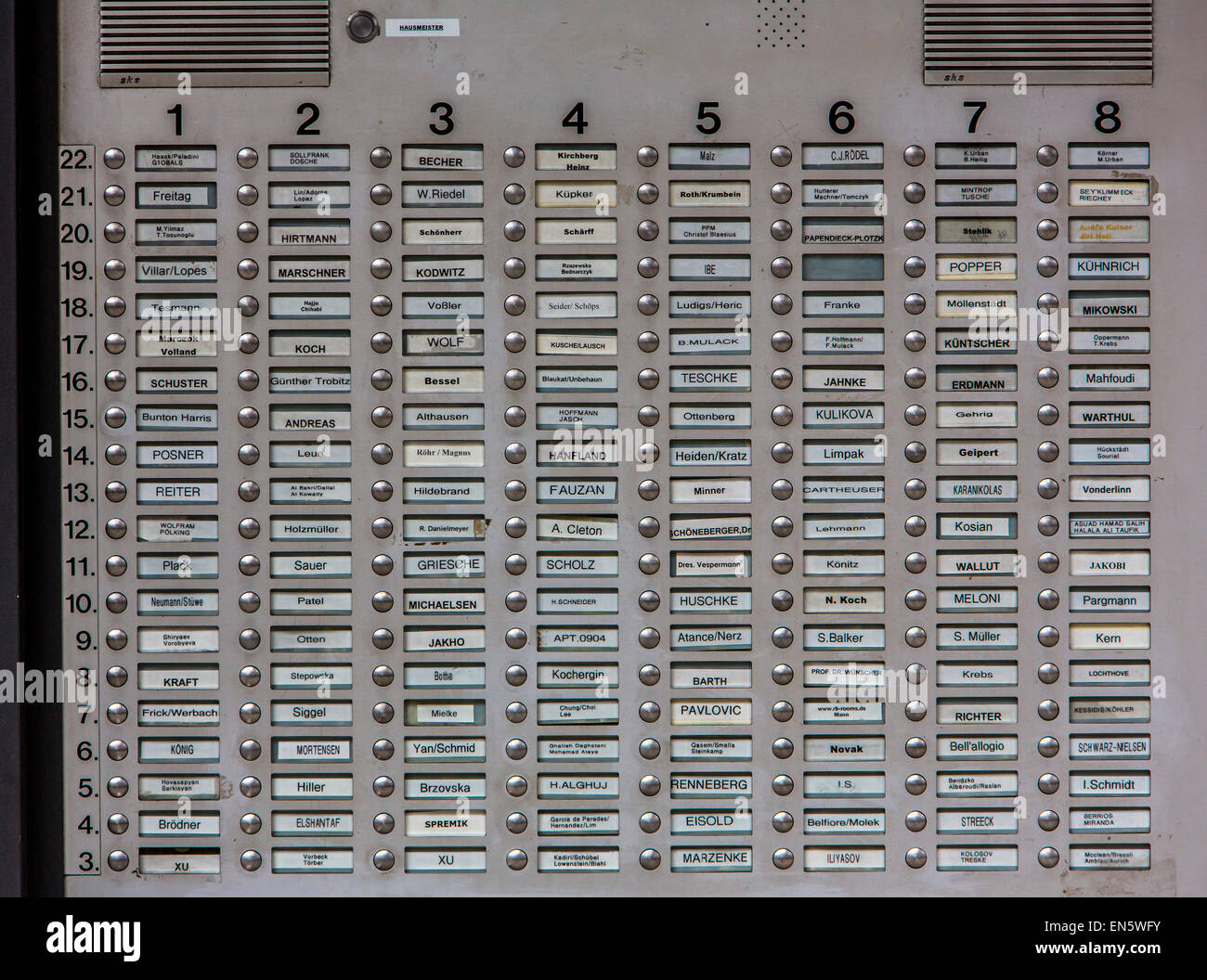 Appartamento sky raschiatori, fino a 25 piani, costruire in ther 1960, Berlino est, oltre 2000 appartamenti, Leipziger Street, Berlino, Foto Stock