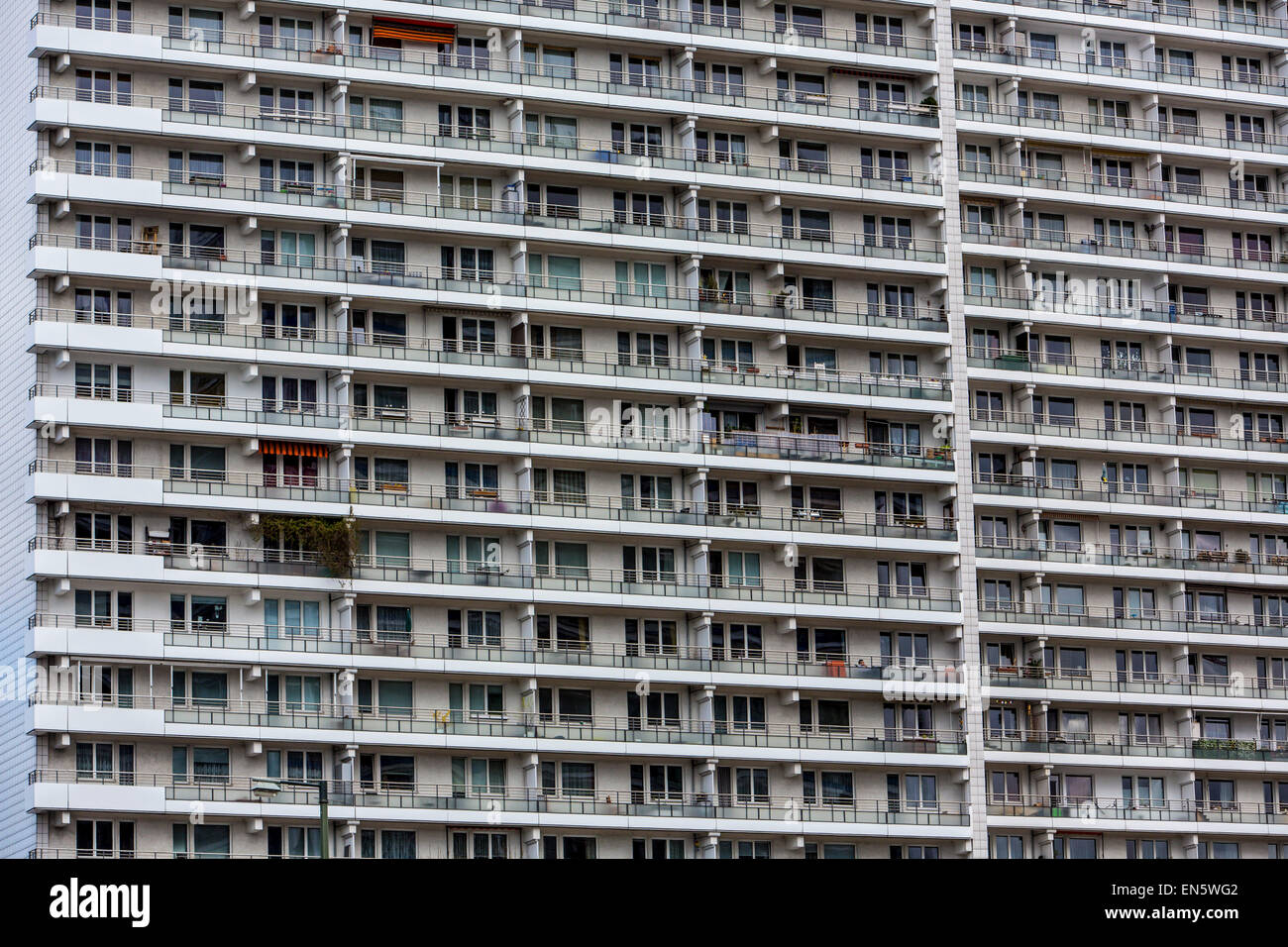 Appartamento sky raschiatori, fino a 25 piani, costruire in ther 1960, Berlino est, oltre 2000 appartamenti, Leipziger Street, Berlino, Foto Stock