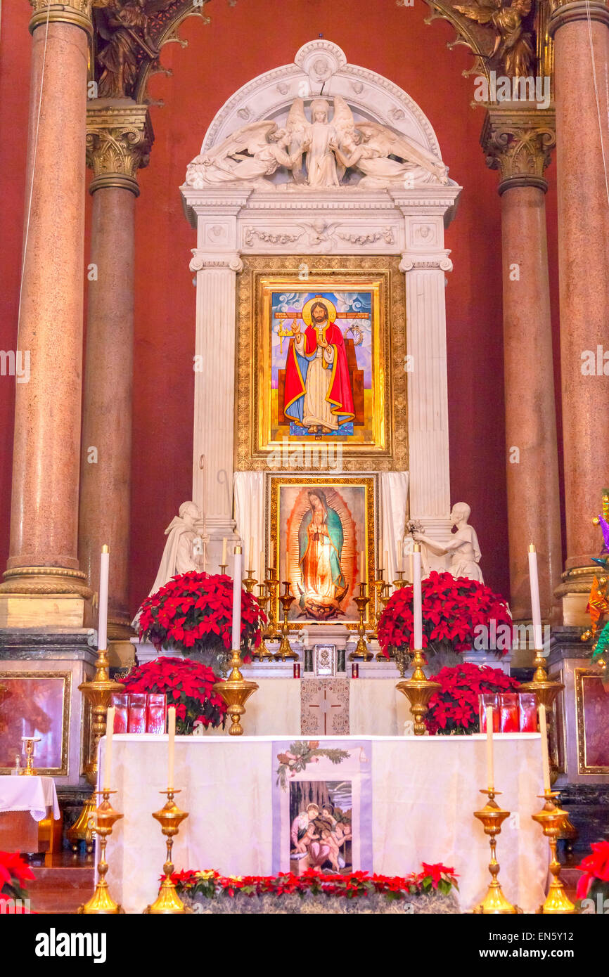 Antica Basilica di Guadalupe in Messico Città del Messico. Templo Expiatorio un Cristo Rey. Foto Stock