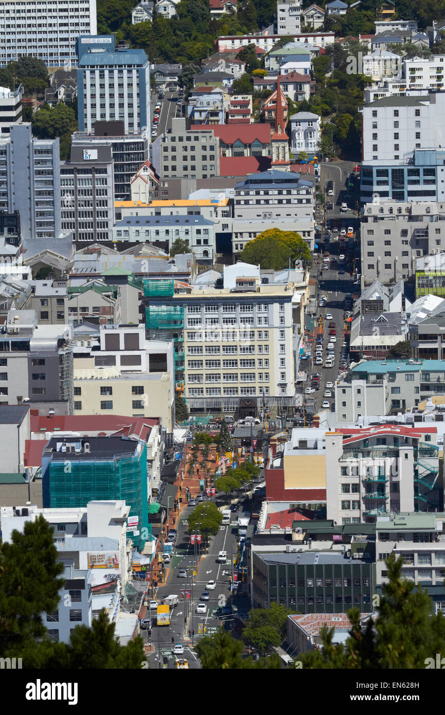 Courtenay Place, Wellington, Isola del nord, Nuova Zelanda Foto Stock