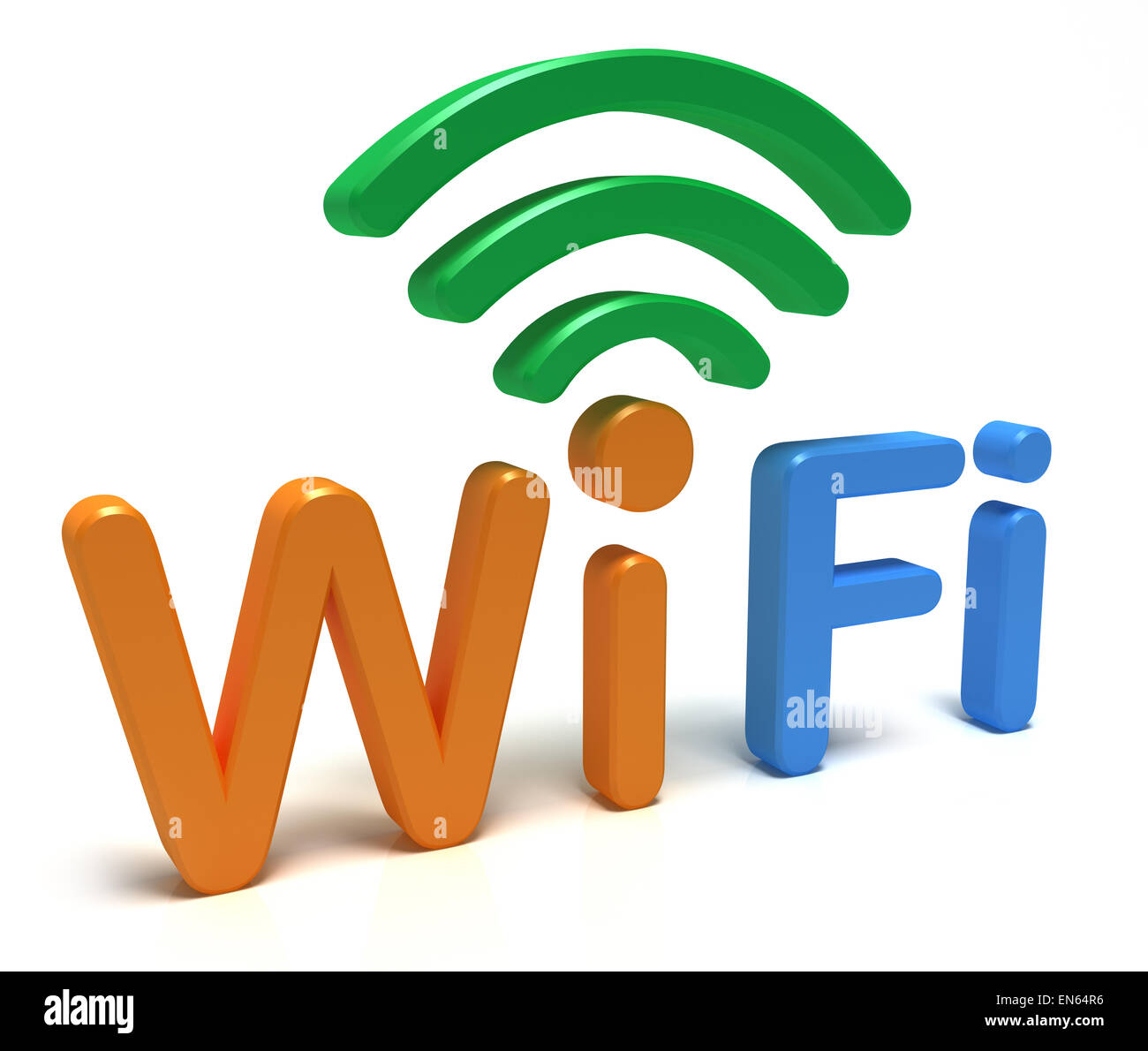 Il logo WiFi. 3D concept Foto Stock