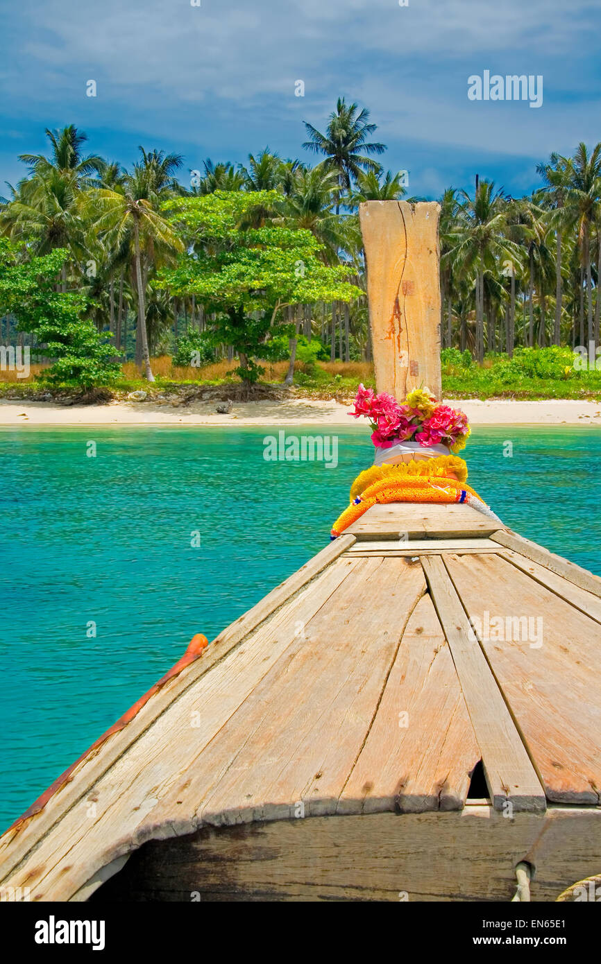 Longtail boat in Krabi, Thailandia Foto Stock