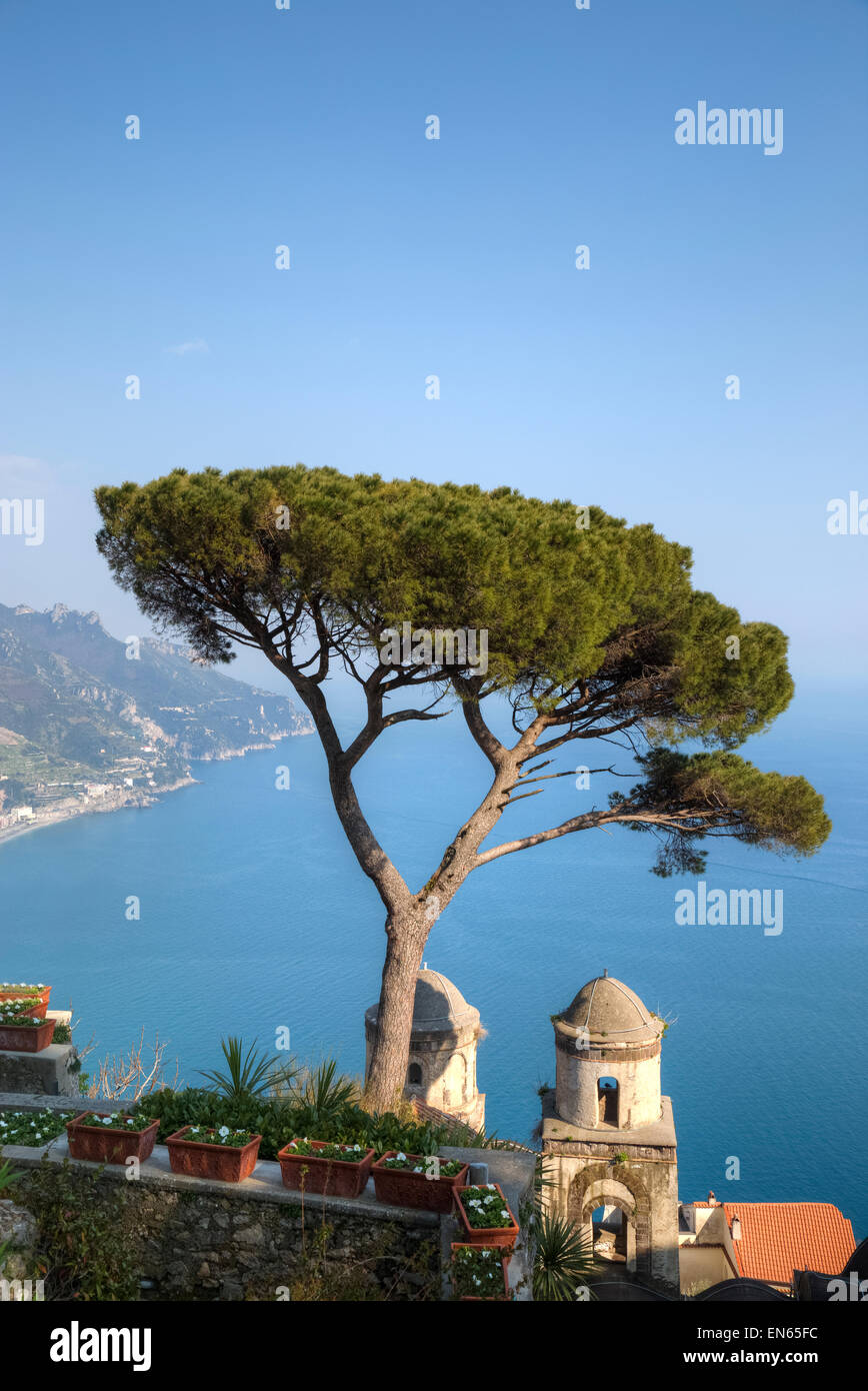 Villa Rufolo a Ravello, Amalfi, Campania, Italia Foto Stock