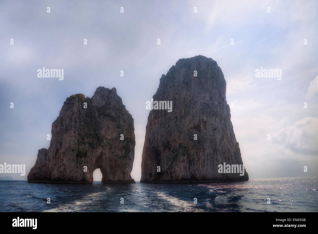 Faraglioni di Capri, Napoli, campania, Italy Foto Stock