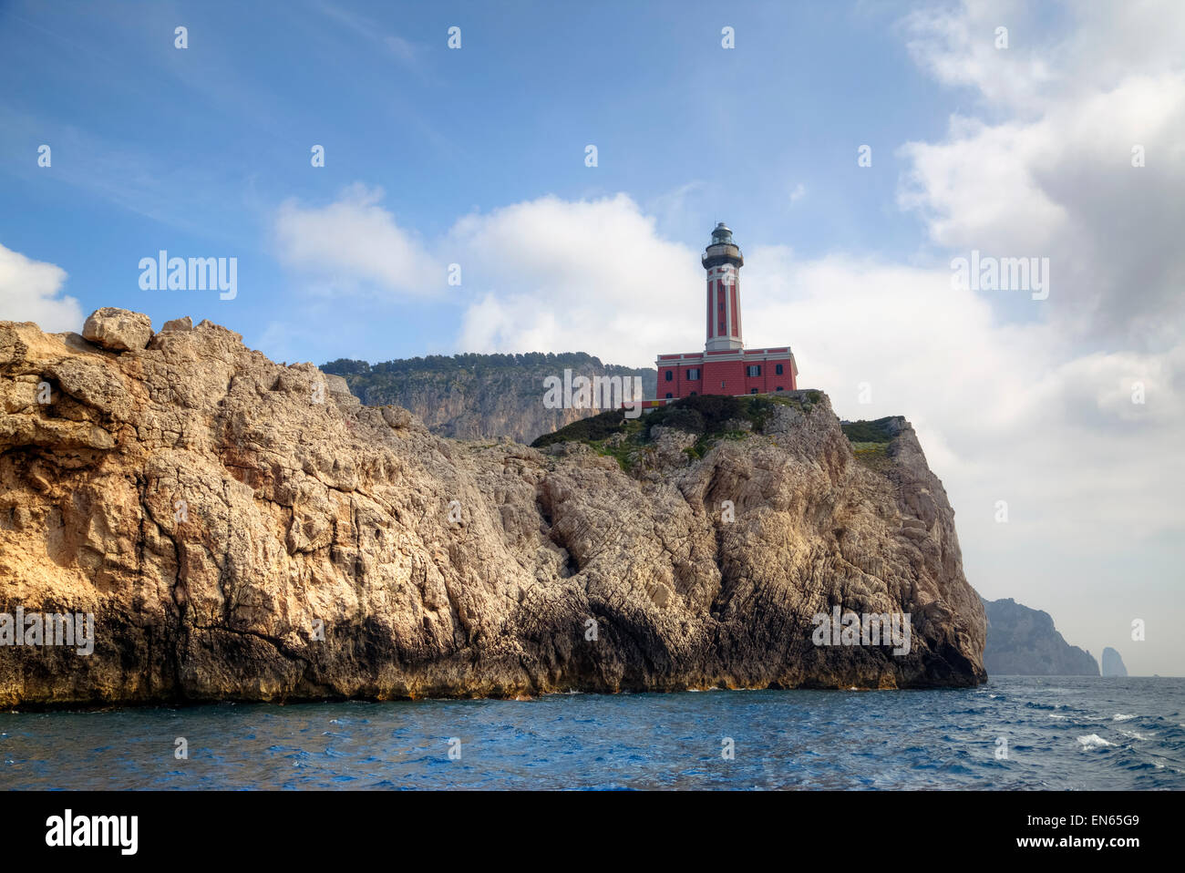 Faro di Punta Carena, Capri, Napoli, campania, Italy Foto Stock