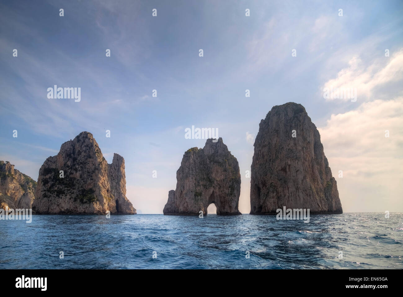 Faraglioni di Capri, Napoli, campania, Italy Foto Stock