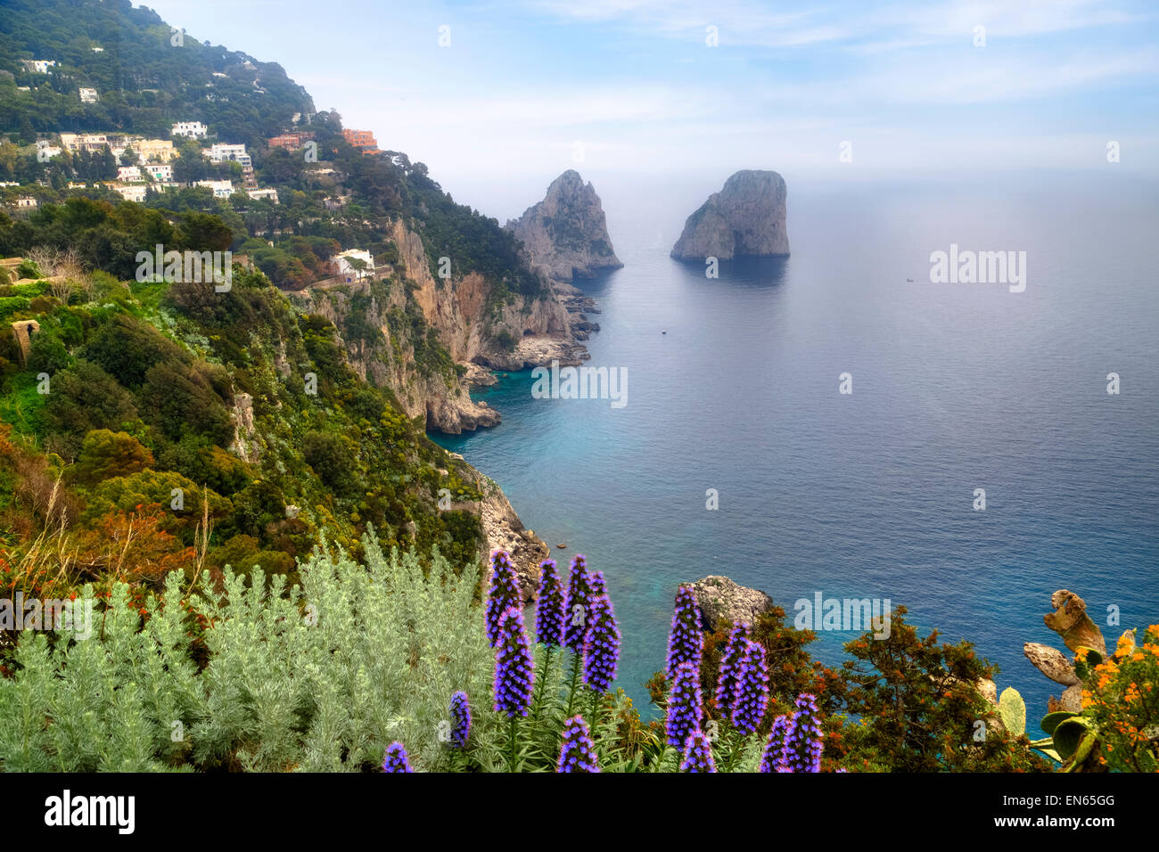 Faraglioni di Capri, Napoli, campania, Italy Foto Stock