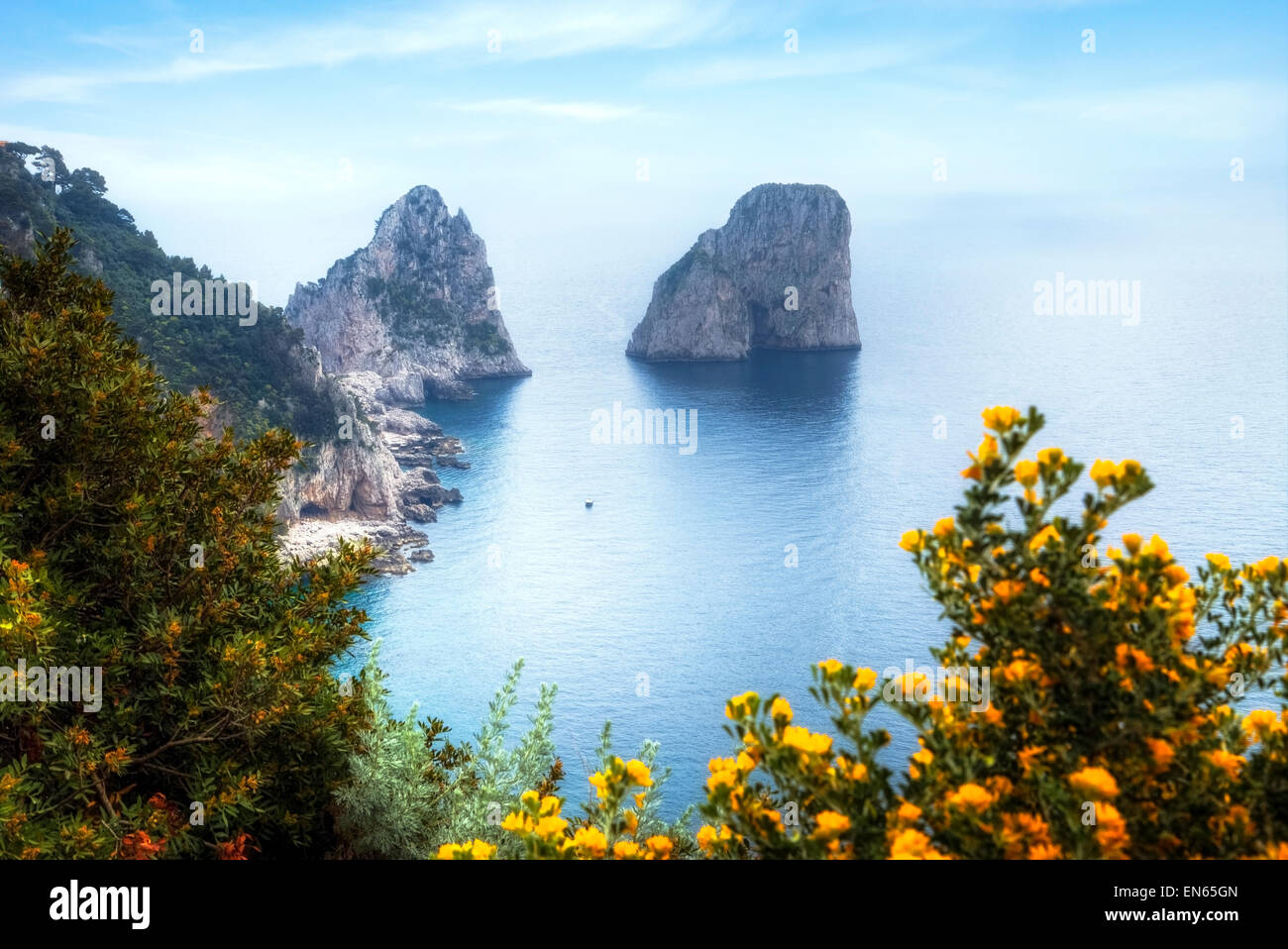 Faraglioni di Capri, Napoli, campania, Italy Foto Stock