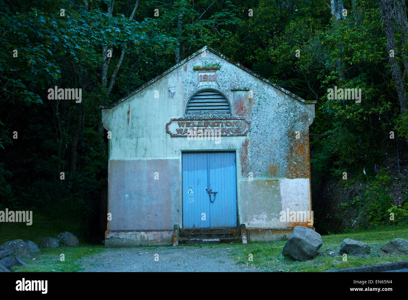 Wellington acquedotto edificio (1911), Wadestown, Wellington, Isola del nord, Nuova Zelanda Foto Stock