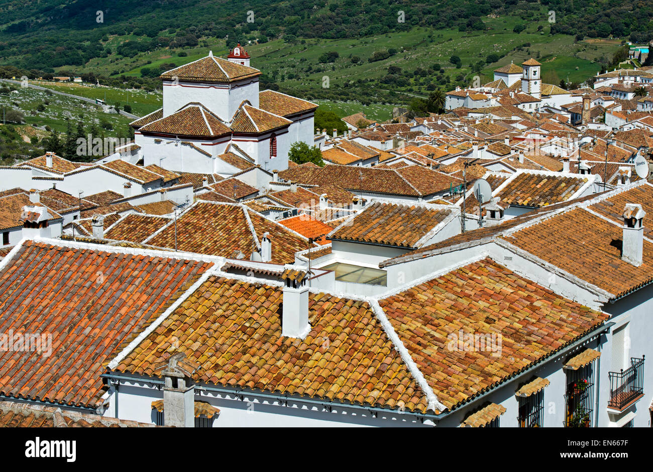 Grazalema, città bianca, pueblo blanco, in Andalusia, Spagna Foto Stock