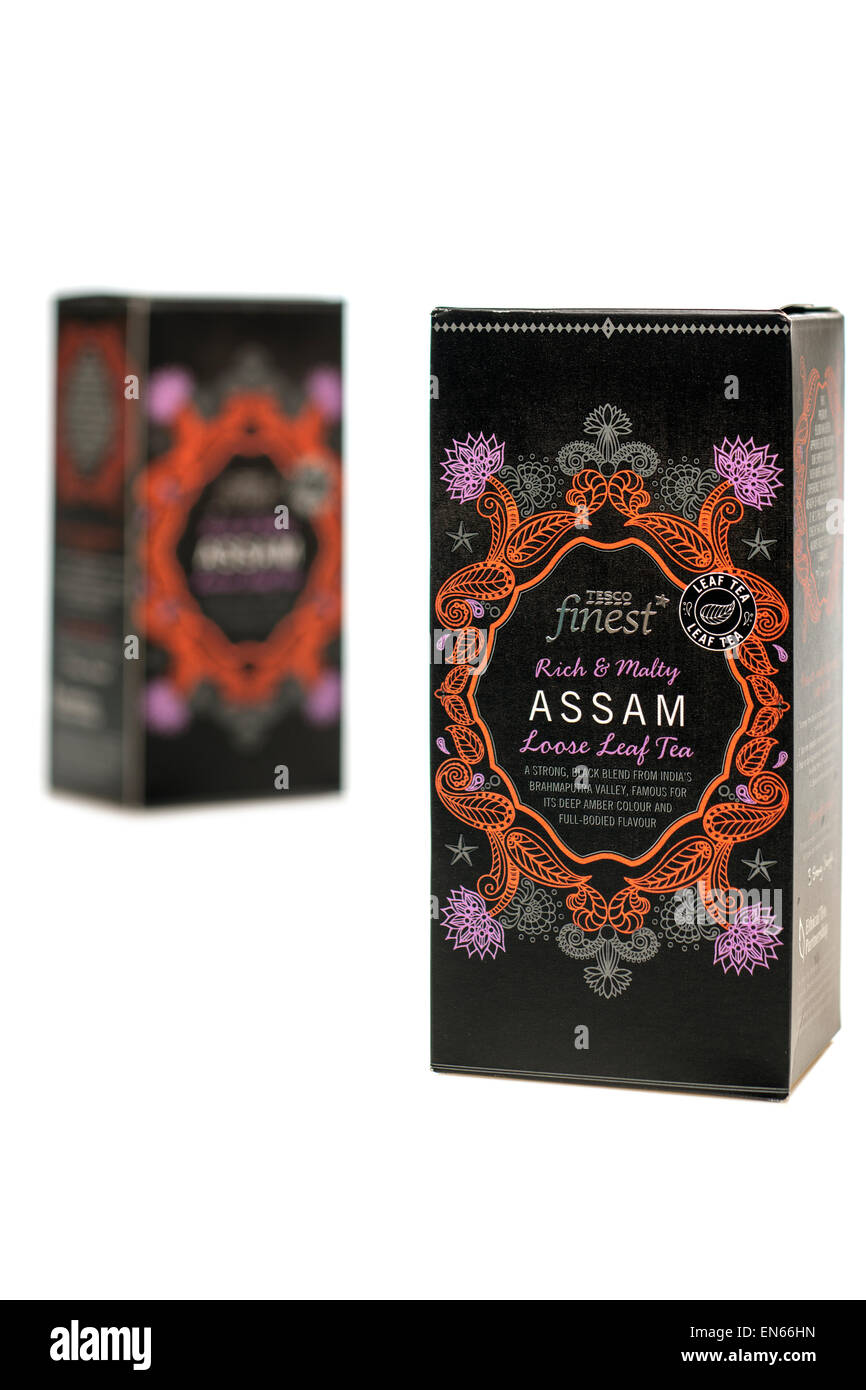 Tesco finest Assam allentato il tè a foglia Foto Stock