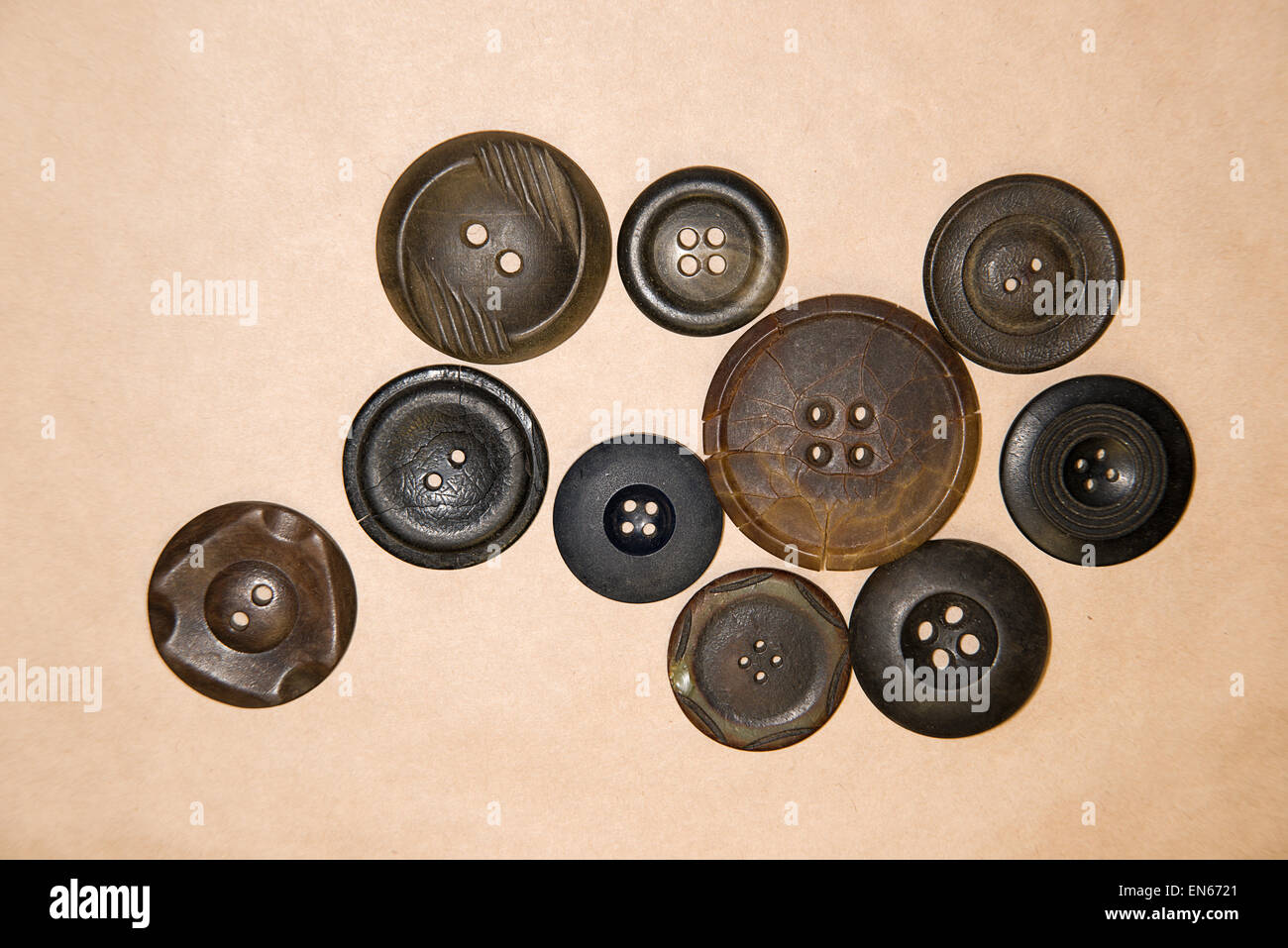 Un sacco di molti pulsanti della carta craft Foto Stock