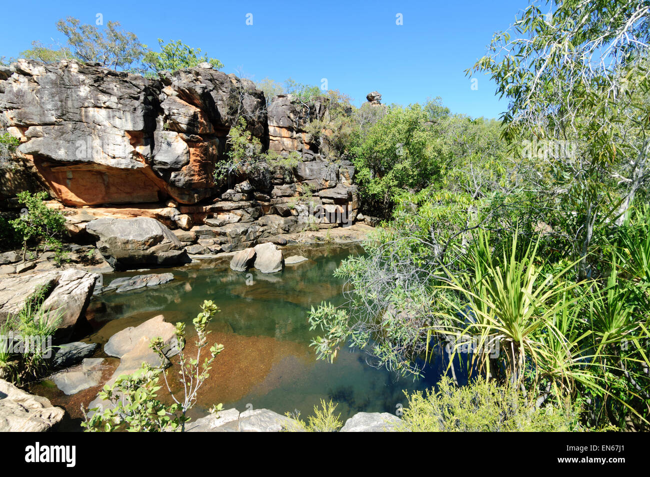 Big Mertens Falls, Mitchell Plateau, Kimberley, Australia occidentale Foto Stock