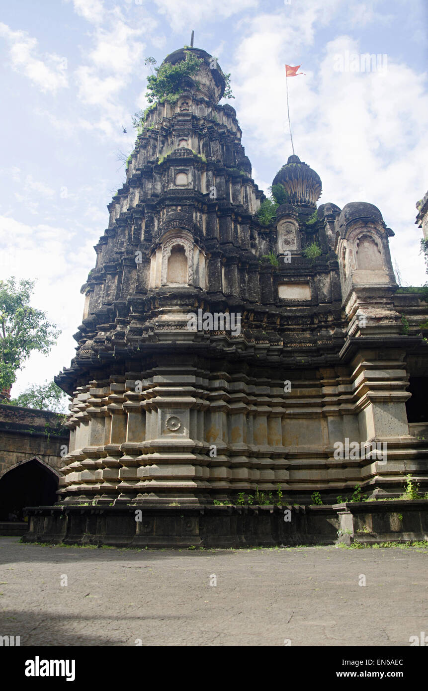 Vista di un tempio, Mahuli Sangam, Satara, Maharashtra, India Foto Stock