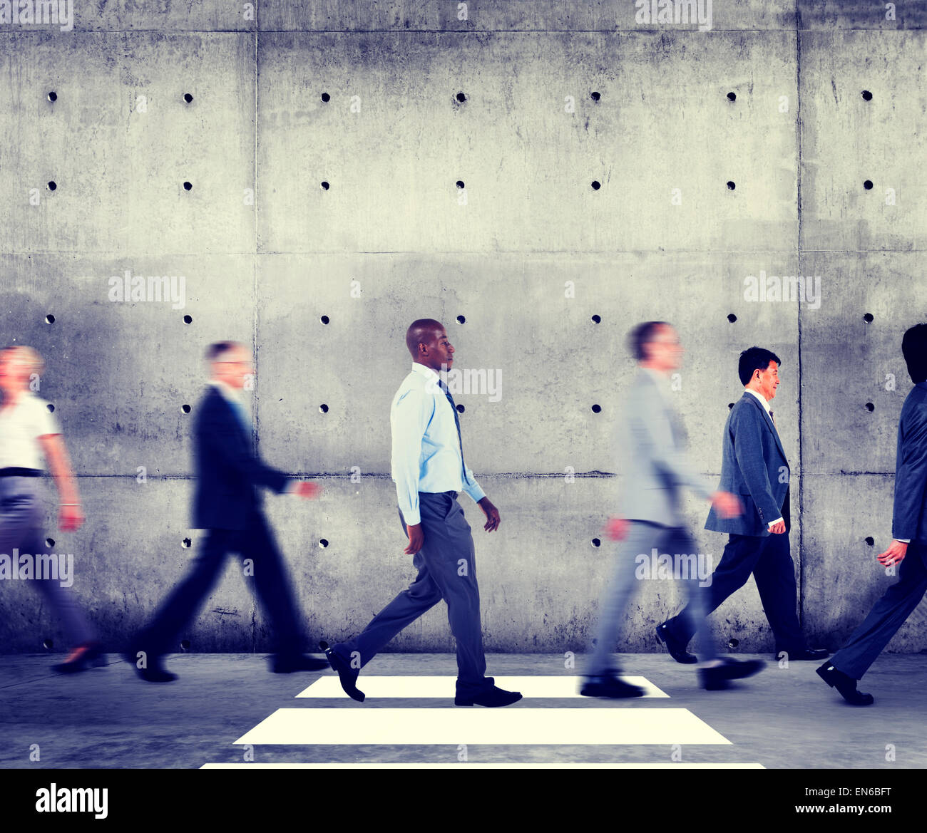 Business di " commuters " gente camminare Edificio per uffici Organizzazione Concetto Foto Stock