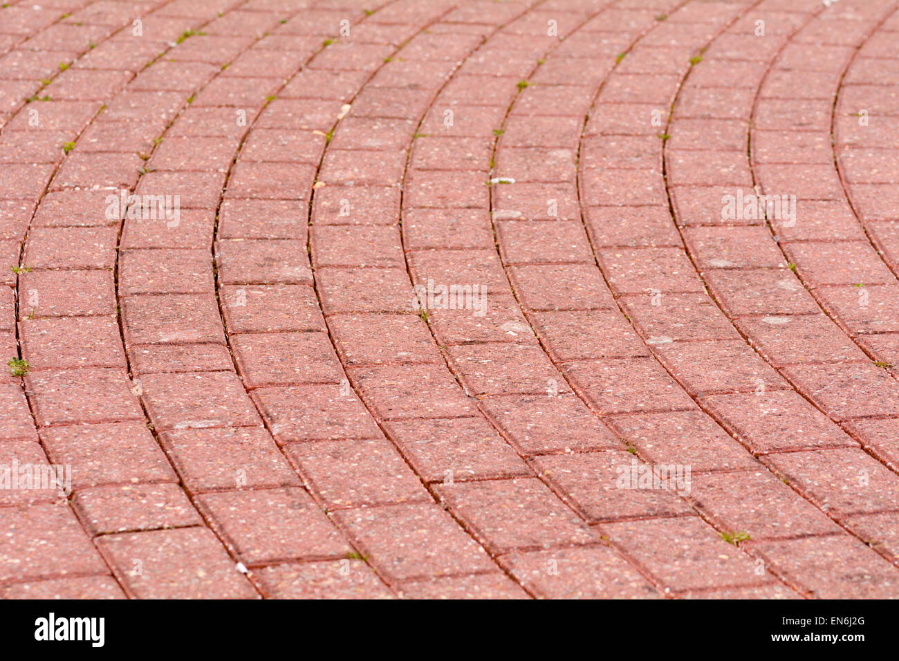 Rosso circolare ammattonato pattern Foto Stock