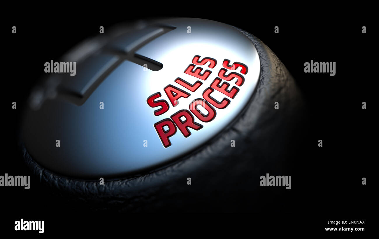 Processo di vendita su nero per il cambio del rapporto di trasmissione. Foto Stock