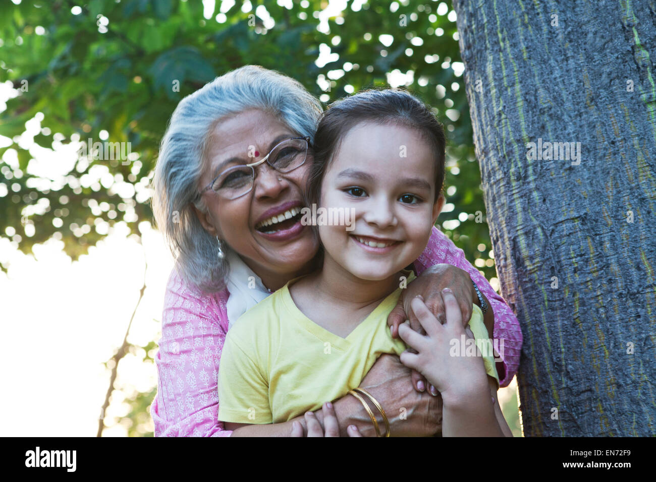 Ritratto di Nonna e nipote Foto Stock