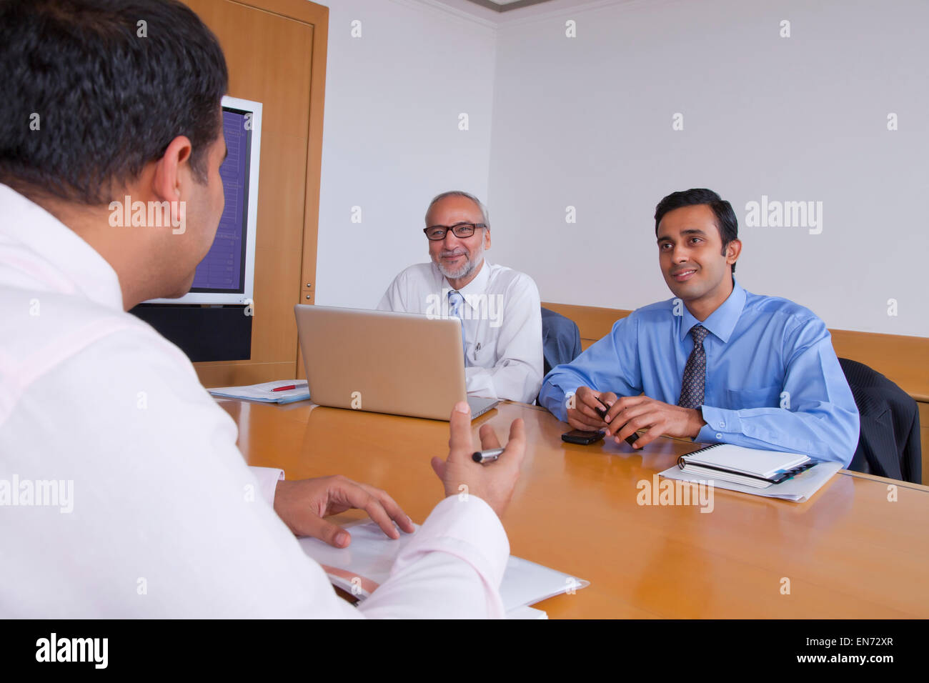 I dirigenti aziendali in una riunione Foto Stock