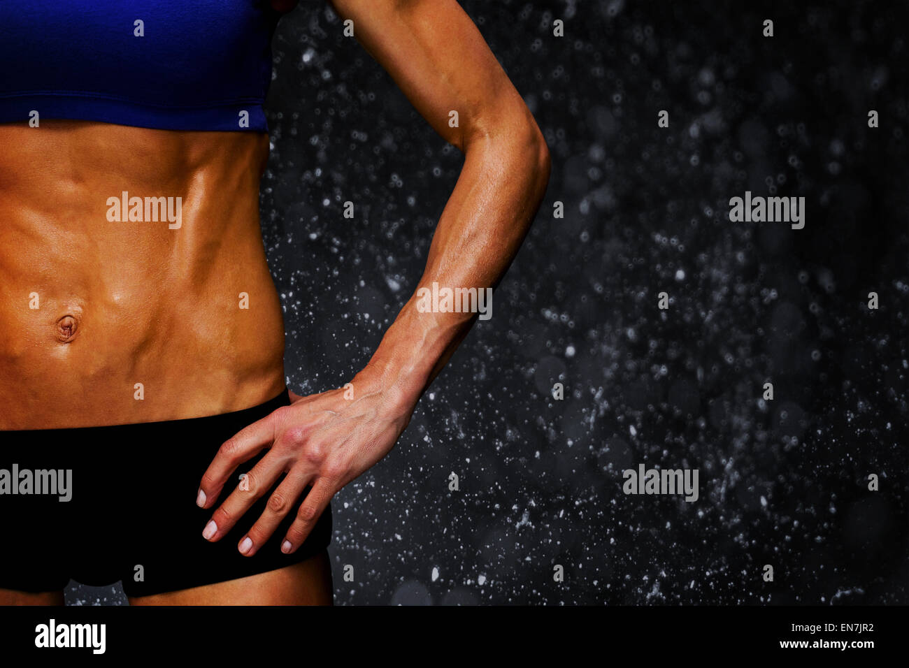 Immagine composita di bodybuilder femminile Foto Stock