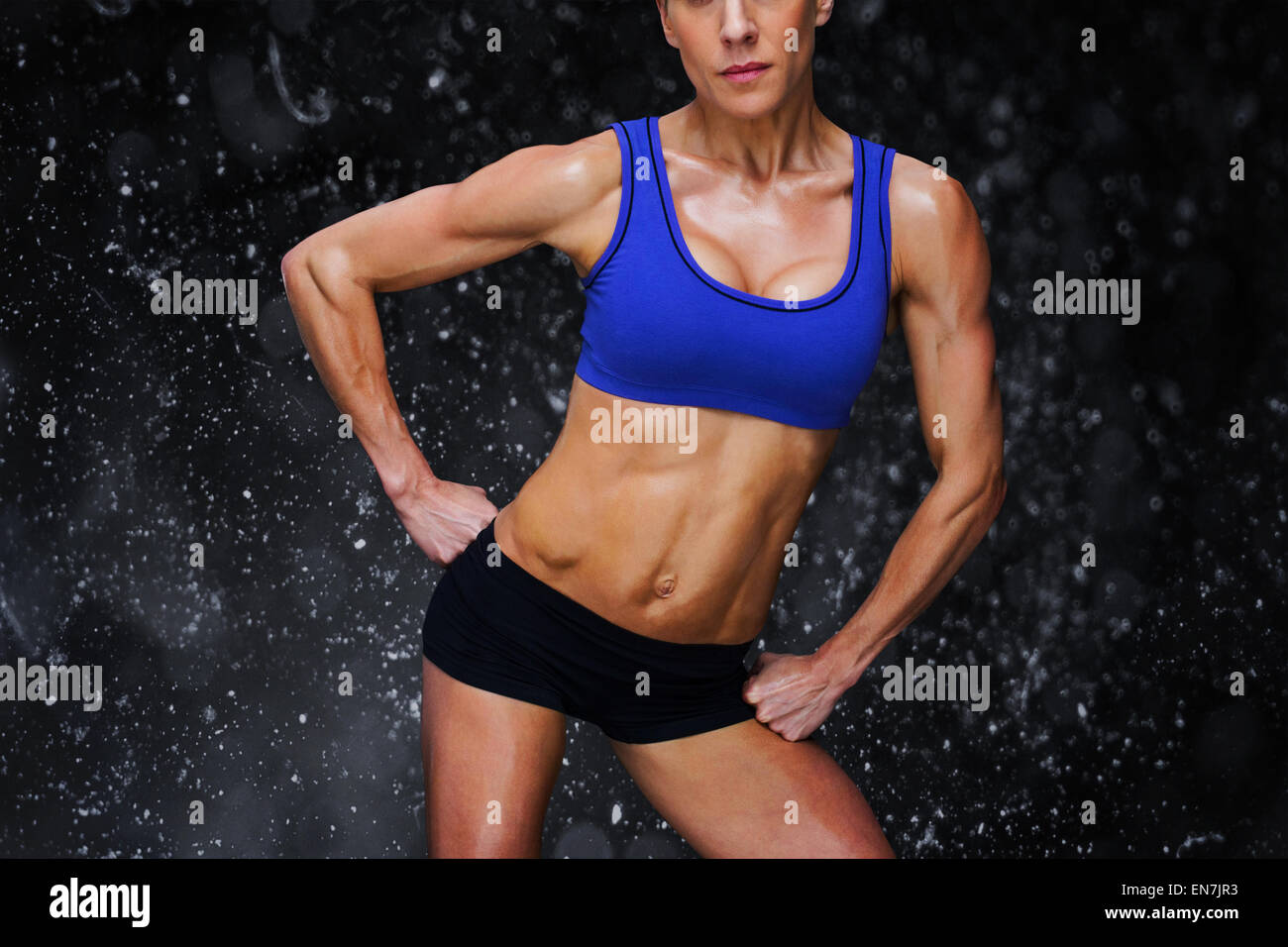 Immagine composita di bodybuilder femminile Foto Stock