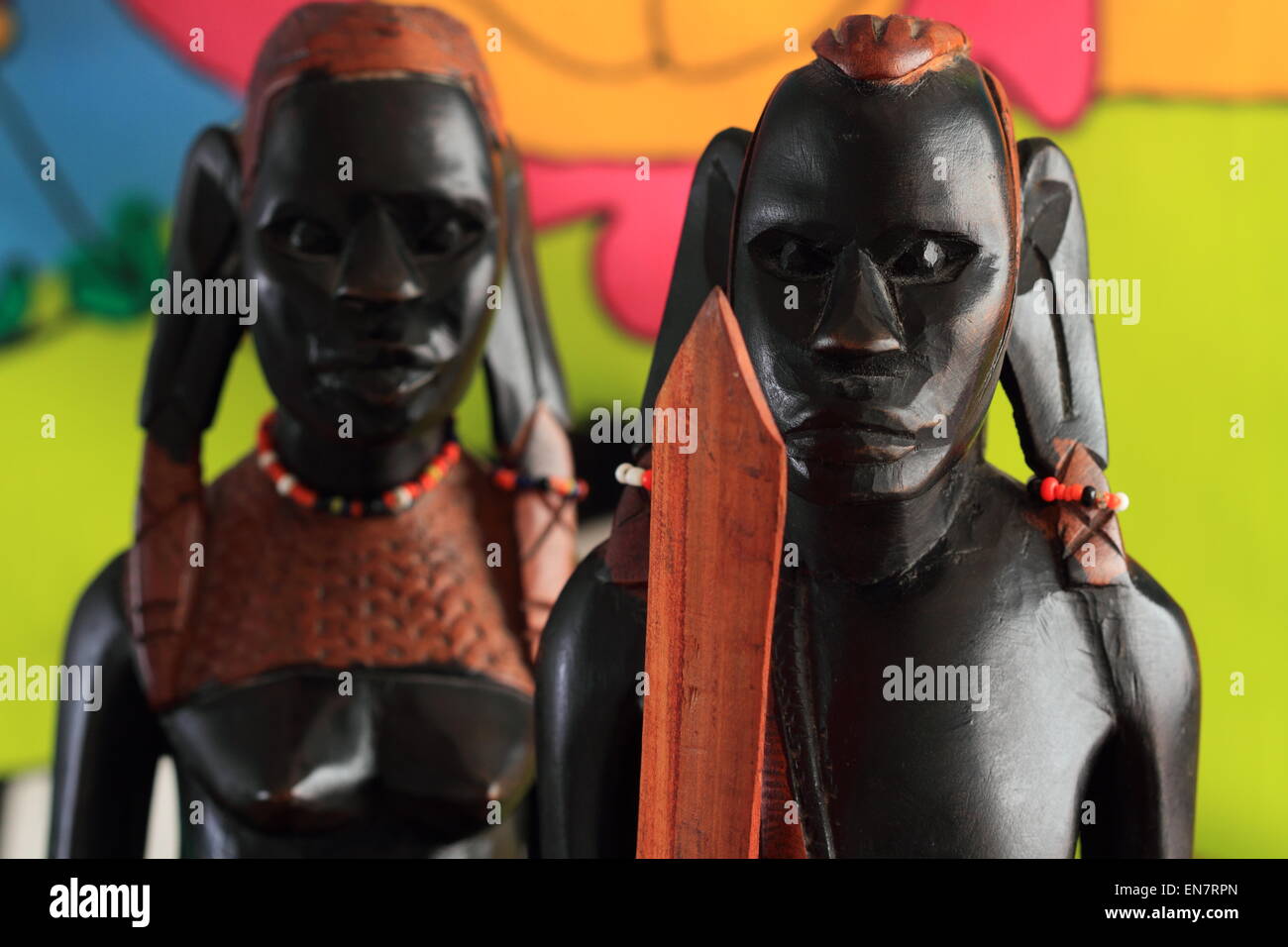Statue africane Foto Stock