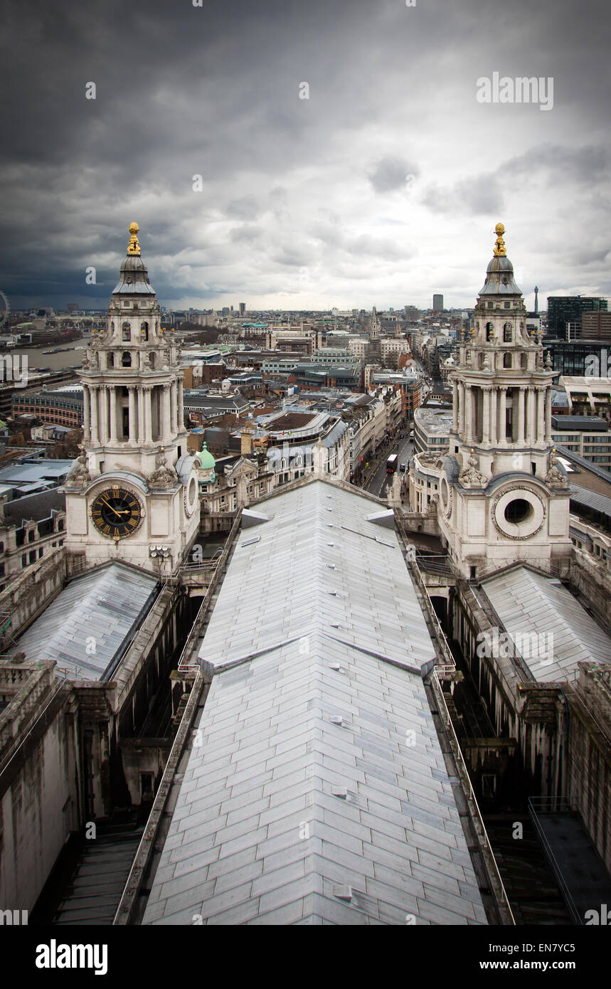 Londra vista da san Paolo cattedrale Foto Stock