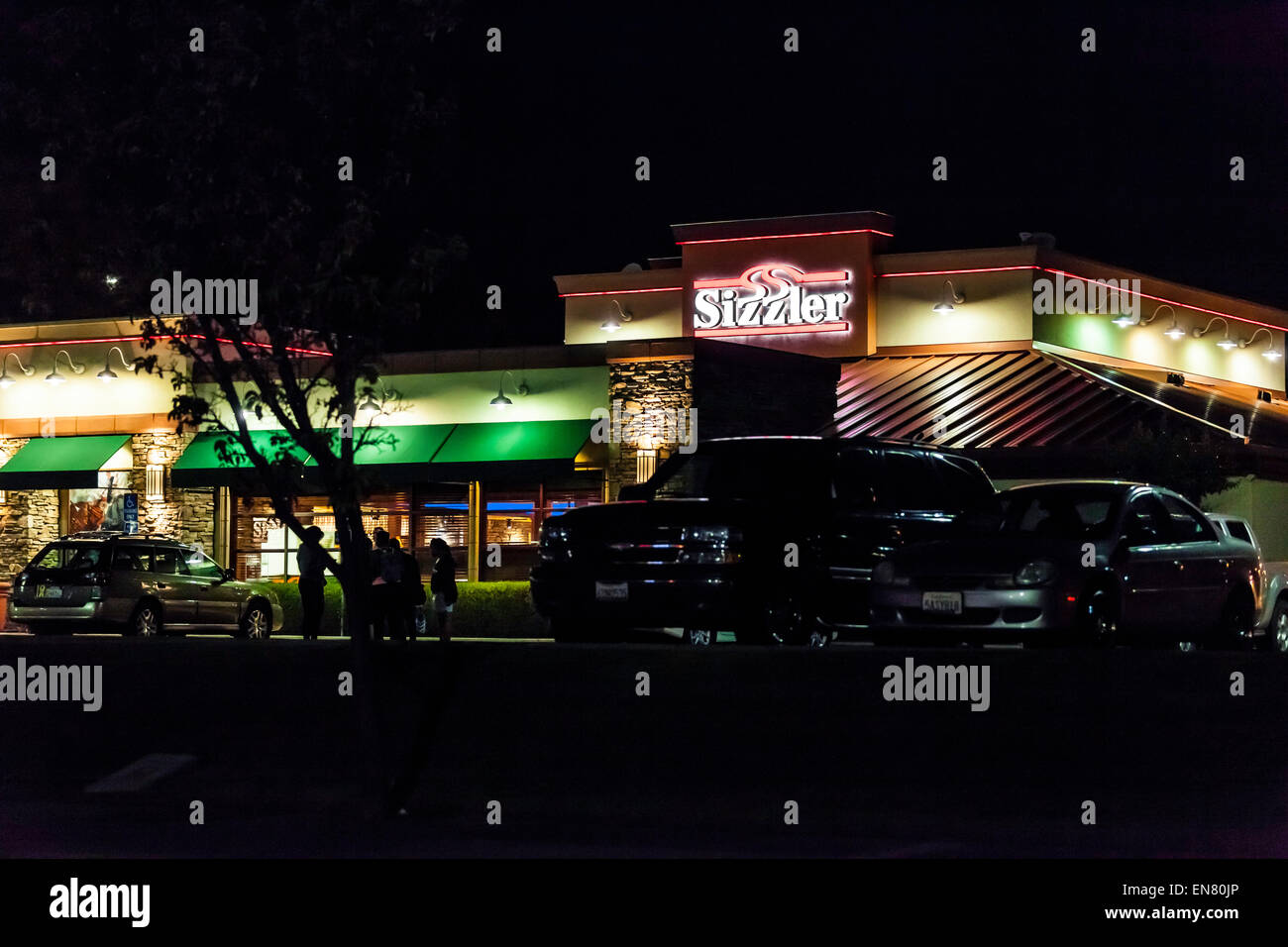 Un Sizzler Steakhouse in Modesto California Foto Stock